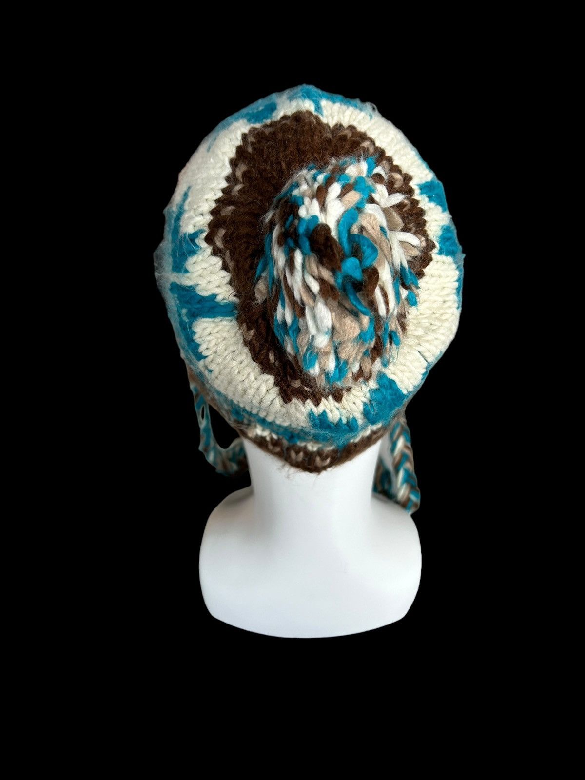 Japanese Brand × Kapital × Vintage Hippies style Crochet Knitted fur Beanie Hats Size ONE SIZE - 3 Thumbnail