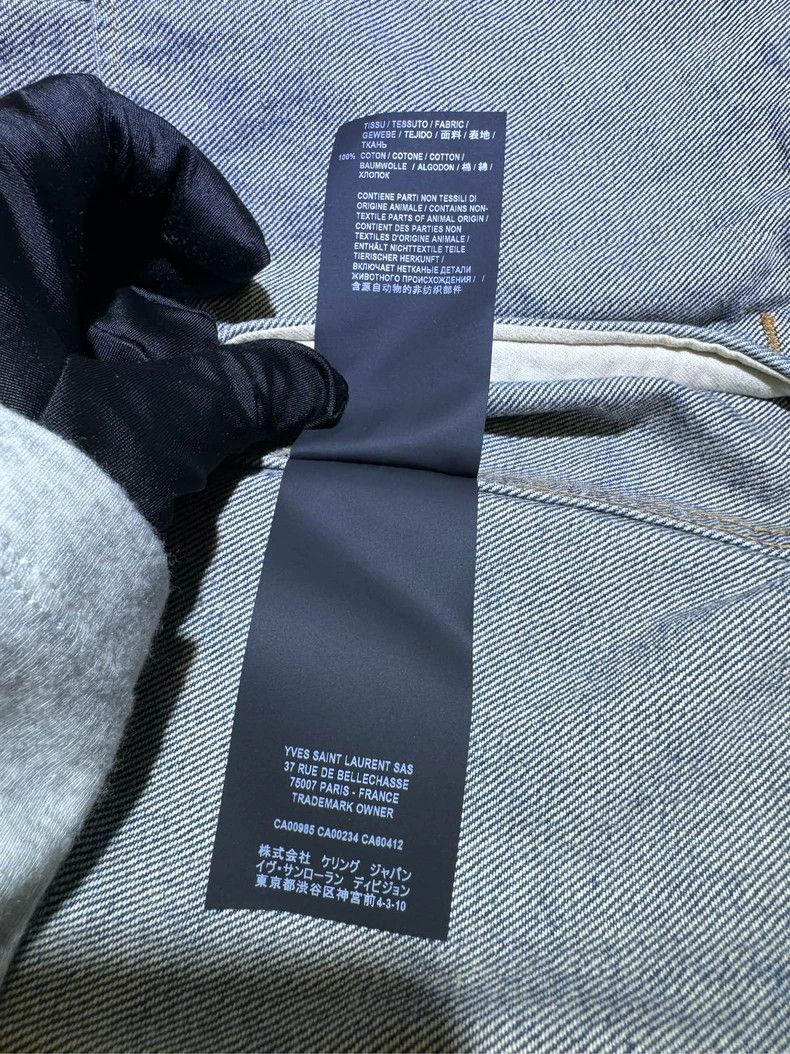 Saint Laurent Paris Saint Laurent Paris Washed ripped denim jacket-2506 Size US S / EU 44-46 / 1 - 7 Thumbnail