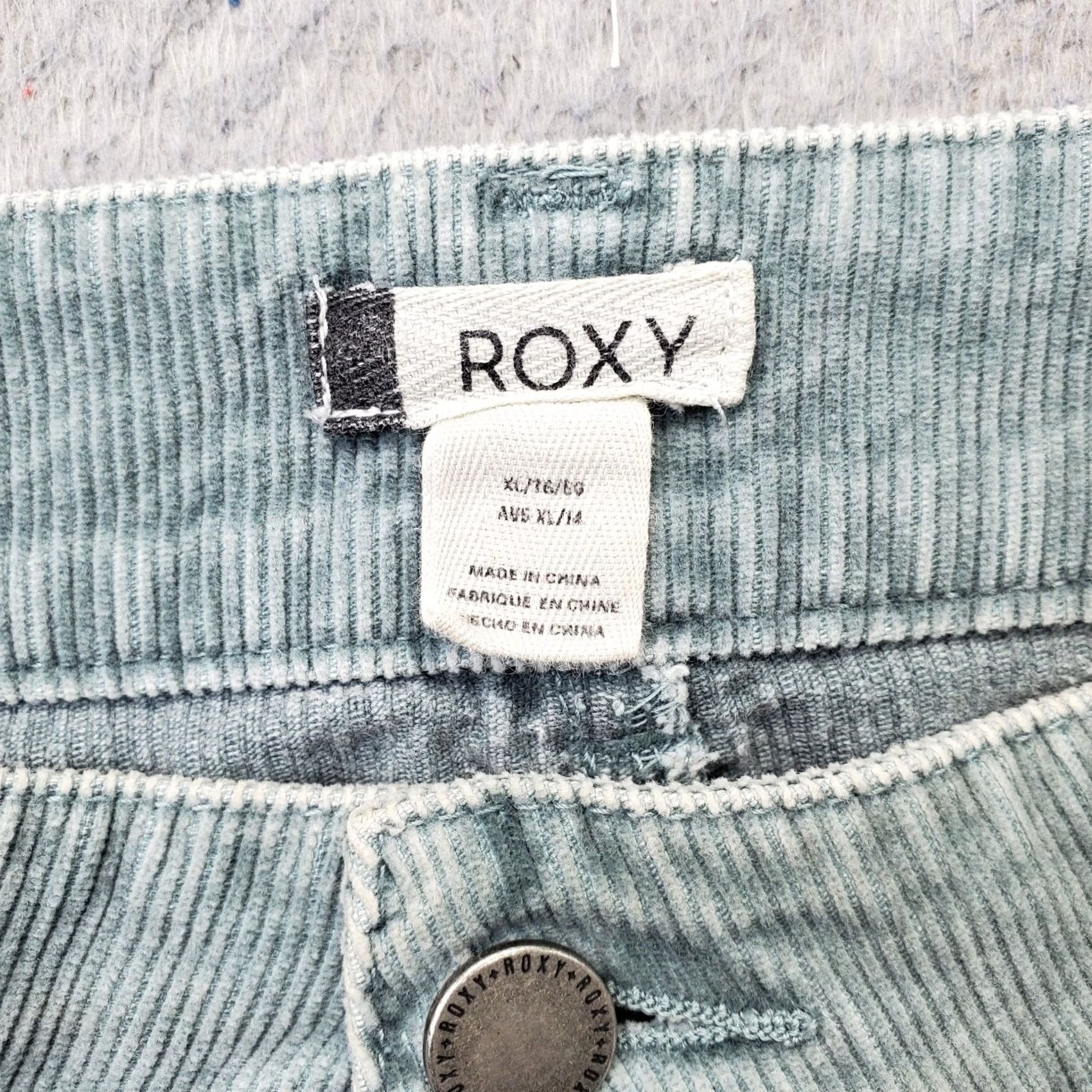 Vintage ROXY Womens XL Sage Green Corduroy A-Line Mini Skirt 5-Pocket Outdoor Size 40" / US 18 - 5 Thumbnail