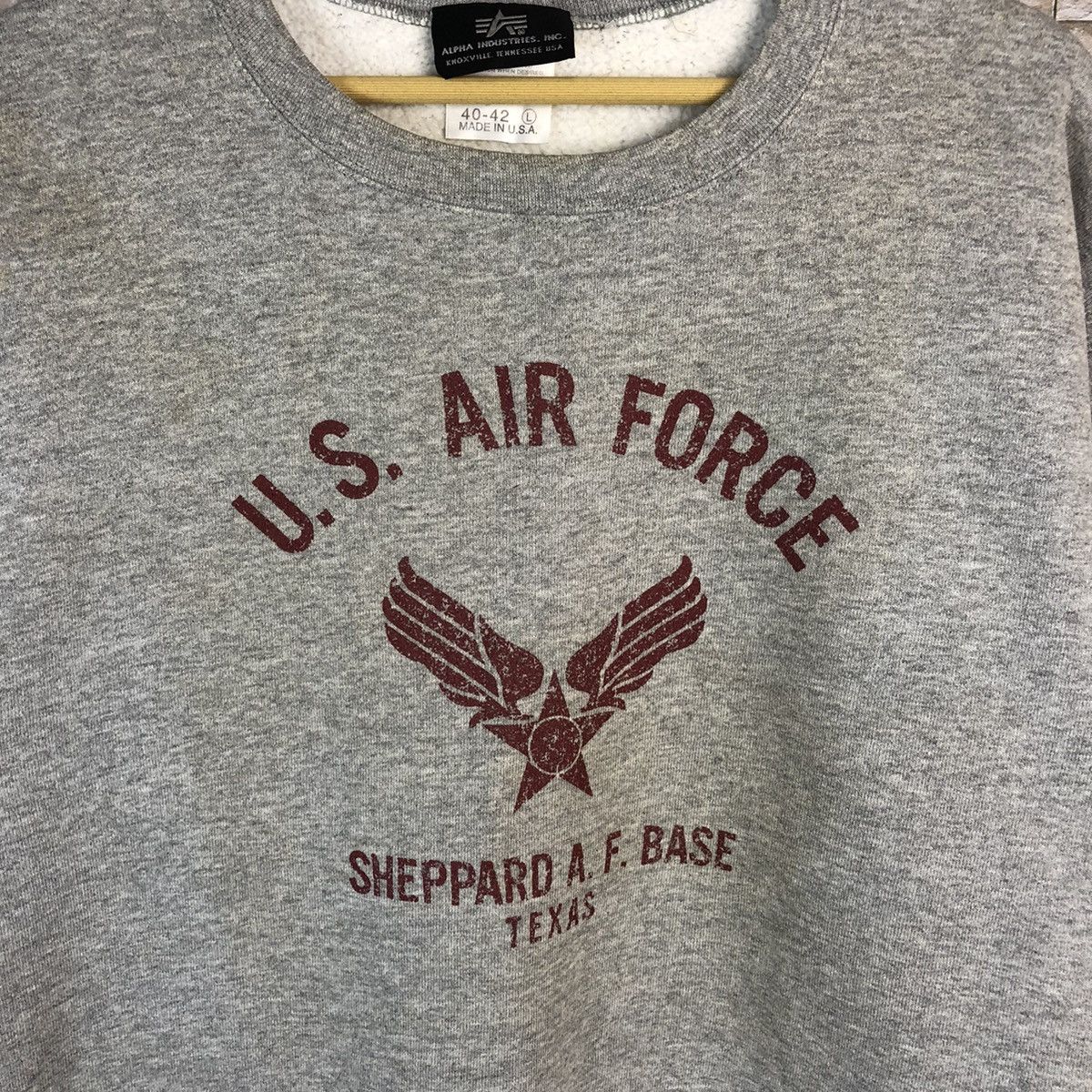 Alpha Industries × Vintage Alpha Industries U.S Air Force Grey Sweatshirt #A796 Size US L / EU 52-54 / 3 - 9 Thumbnail