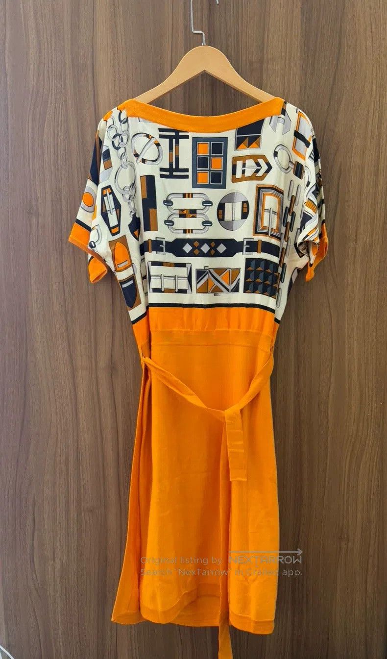 Hermes Hermes Geometric pattern pieced print dress Size XXS / US 00 / IT 34 - 2 Thumbnail
