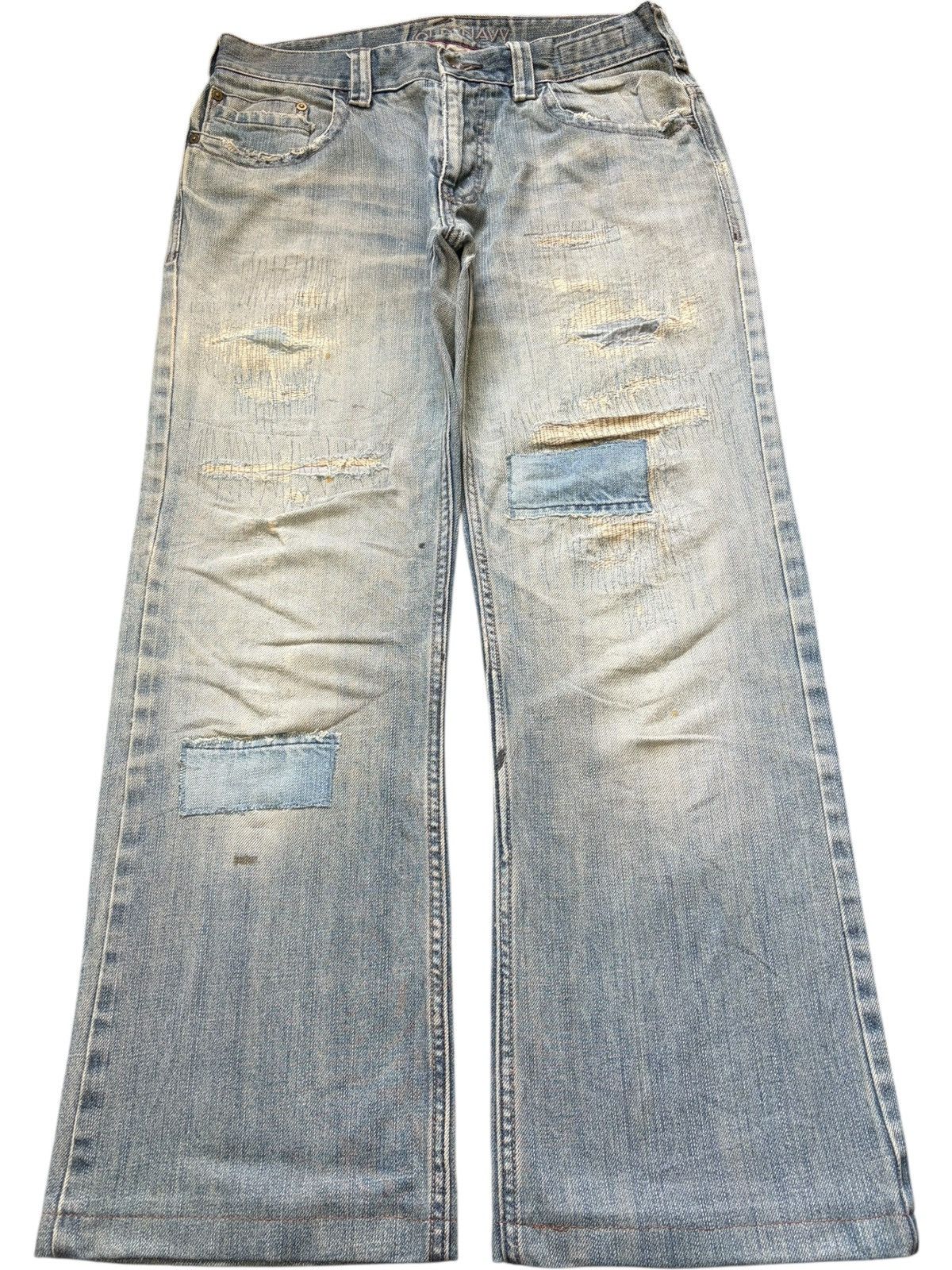 Old Navy Vintage Old Navy Distressed Patchwork Flare Jeans Size US 30 / EU 46 - 1 Thumbnail