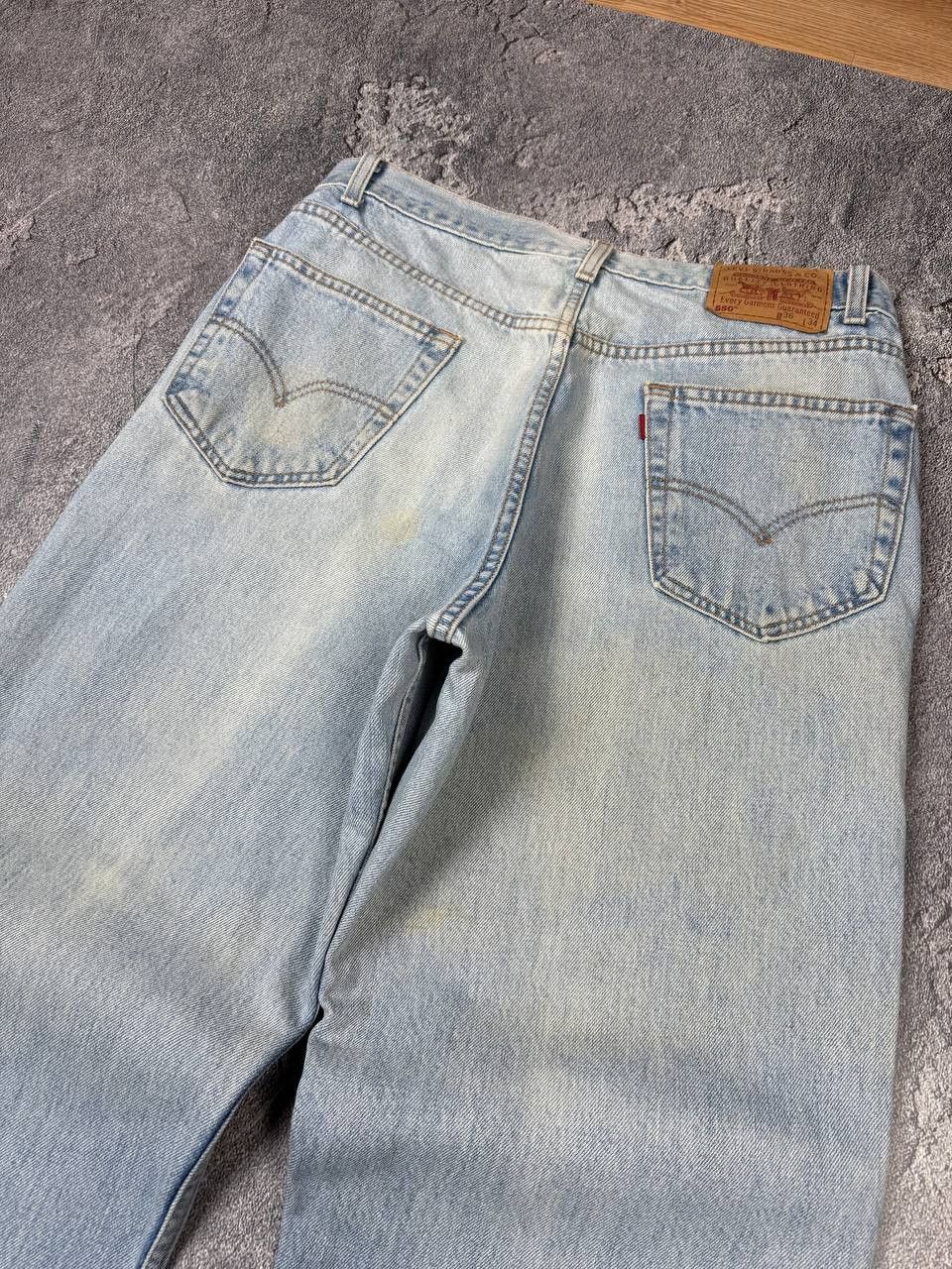 Levi's Vintage 90s Levi's 550 Stone Washed Relaxed Fit Jeans Y2K Size US 36 / EU 52 - 4 Thumbnail