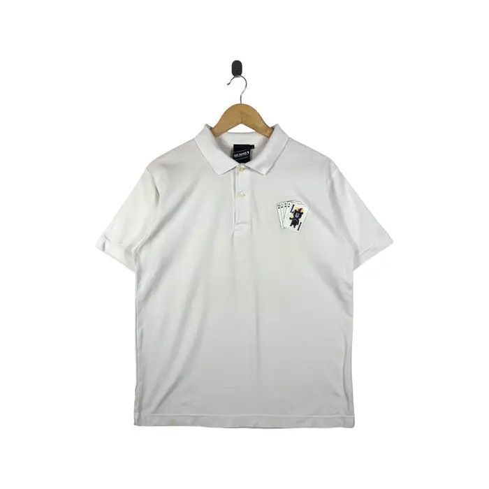 BEAMS PLUS BEAMST Collection Bear White Polo Tee Shirt