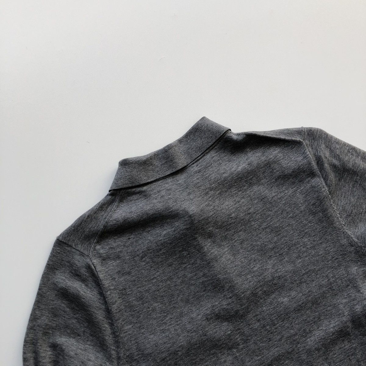 Suitsupply SuitSupply Pure Cotton Knit Polo Shirt Solid Grey Size US XS / EU 42 / 0 - 6 Thumbnail
