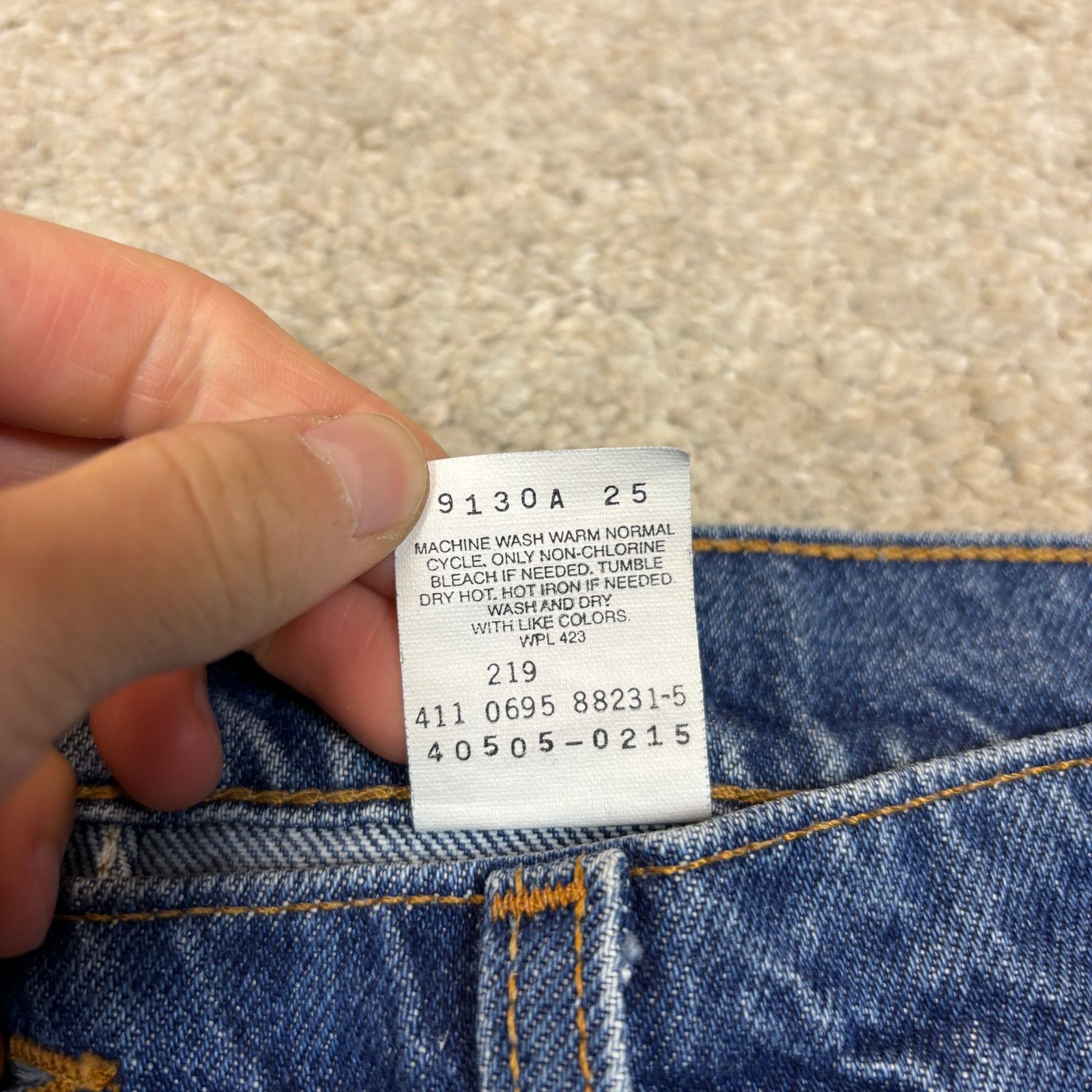 Levi's Vintage 90s Levi's 505 Orange Tab Straight Leg Jeans 36x34 Size US 36 / EU 52 - 7 Thumbnail