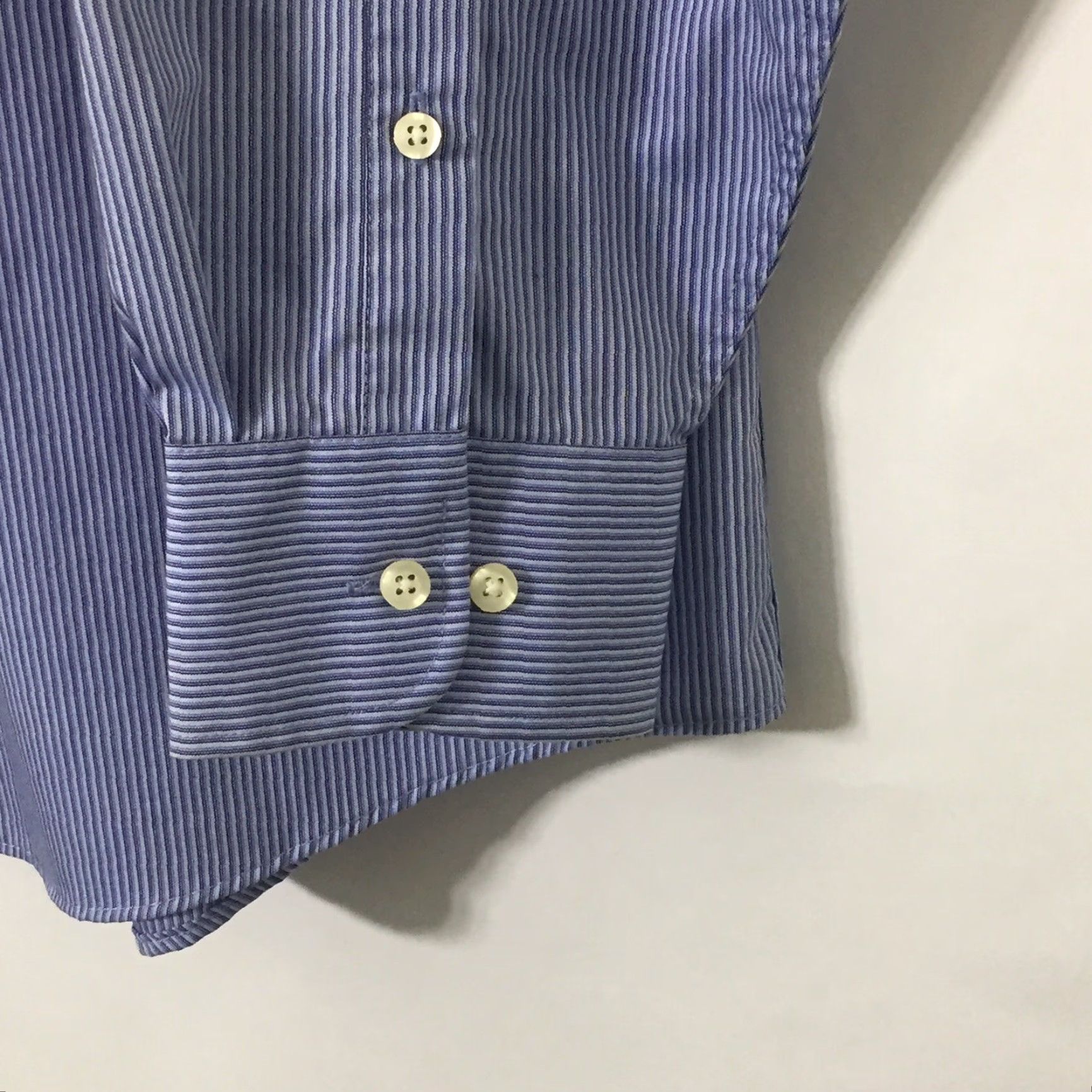 Chaps Chaps Shirt Mens Large Blue Striped Long Sleeve Button-Up Easy Care Size US L / EU 52-54 / 3 - 5 Thumbnail