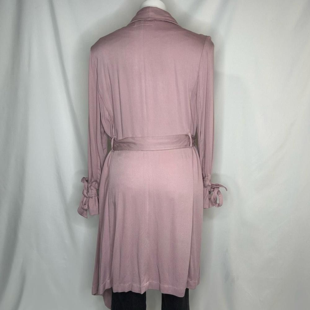 Designer Thread & Supply Rose Mauve Waterfall Duster Trench, Large Size L / US 10 / IT 46 - 5 Thumbnail