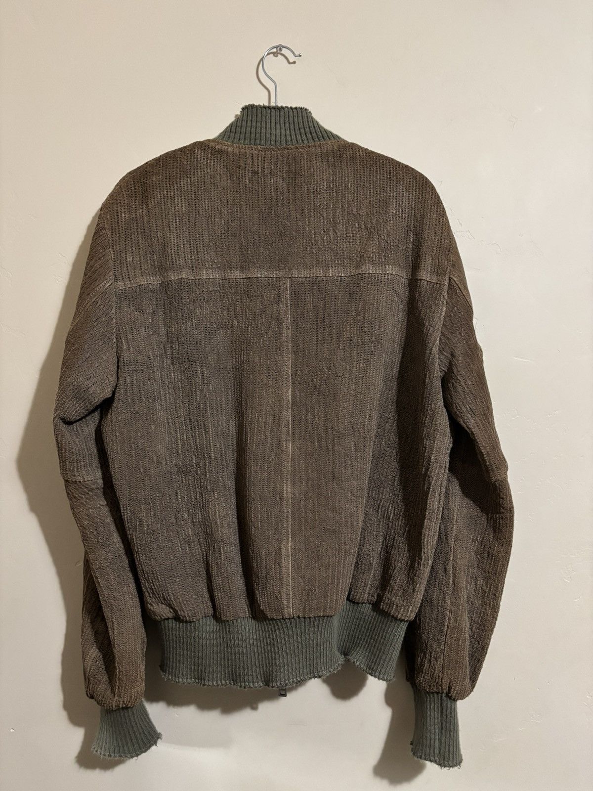 Giorgio Brato (BNWT) Perforated Vegetable Tanned Leather Bomber Jacket Size US M / EU 48-50 / 2 - 2 Thumbnail