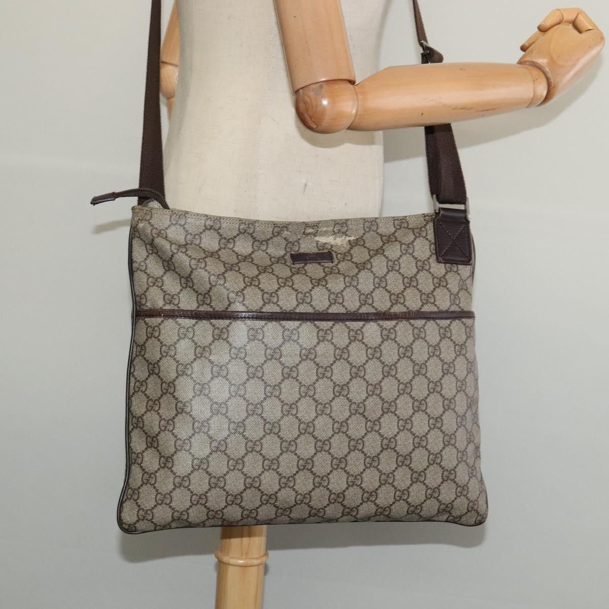Gucci GUCCI GG Supreme Shoulder Bag Pvc Beige Silver Size ONE SIZE - 21 Thumbnail