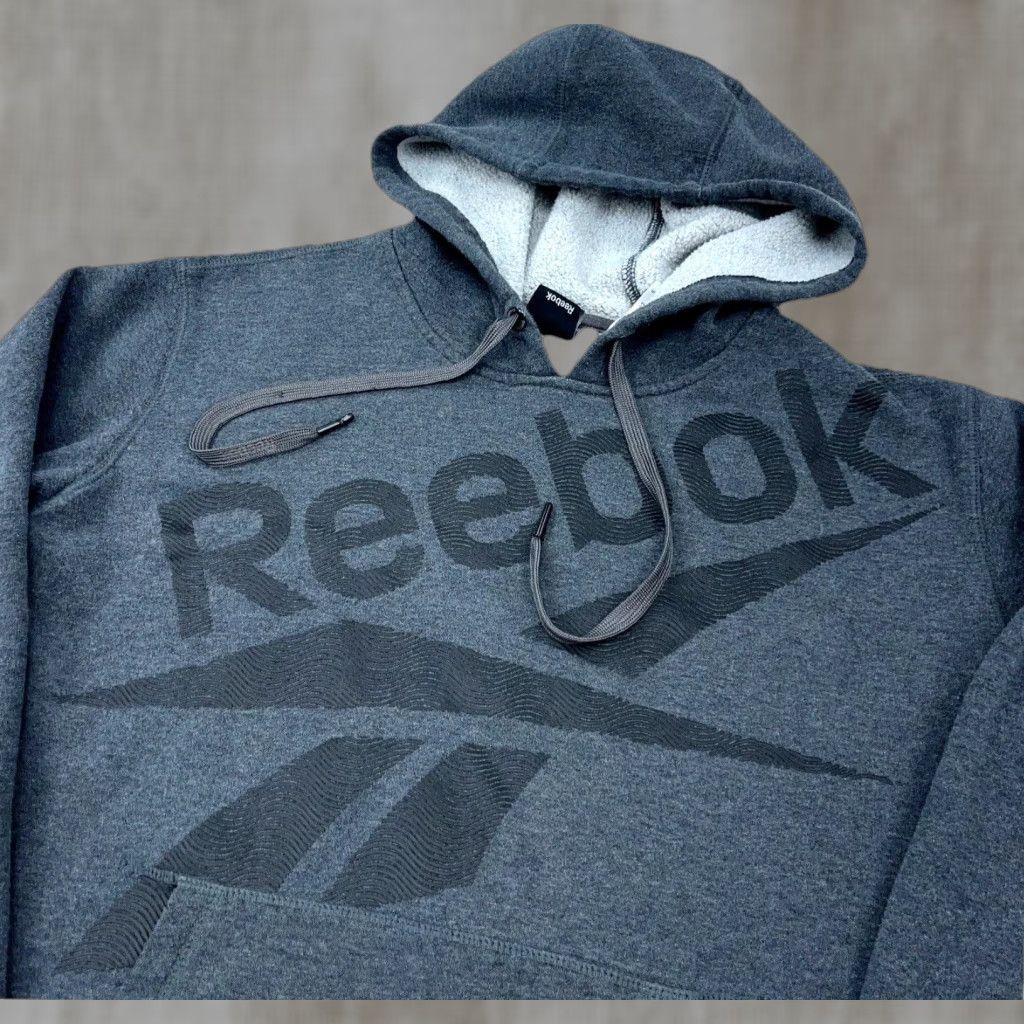 Reebok Reebok Hoodie Men Medium Gray Sweatshirt Sweater Logo Retro Classic A36 Size US M / EU 48-50 / 2 - 1 Thumbnail