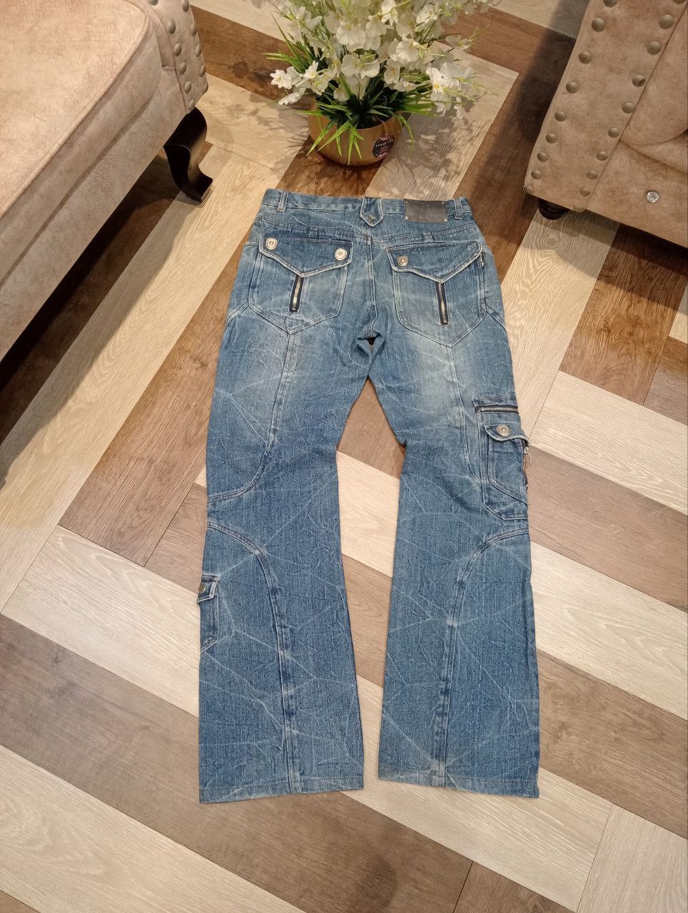 Seditionaries BERNINGS SHO JAPAN MULTIPOCKET FLARED JEANS Size US 30 / EU 46 - 13 Thumbnail