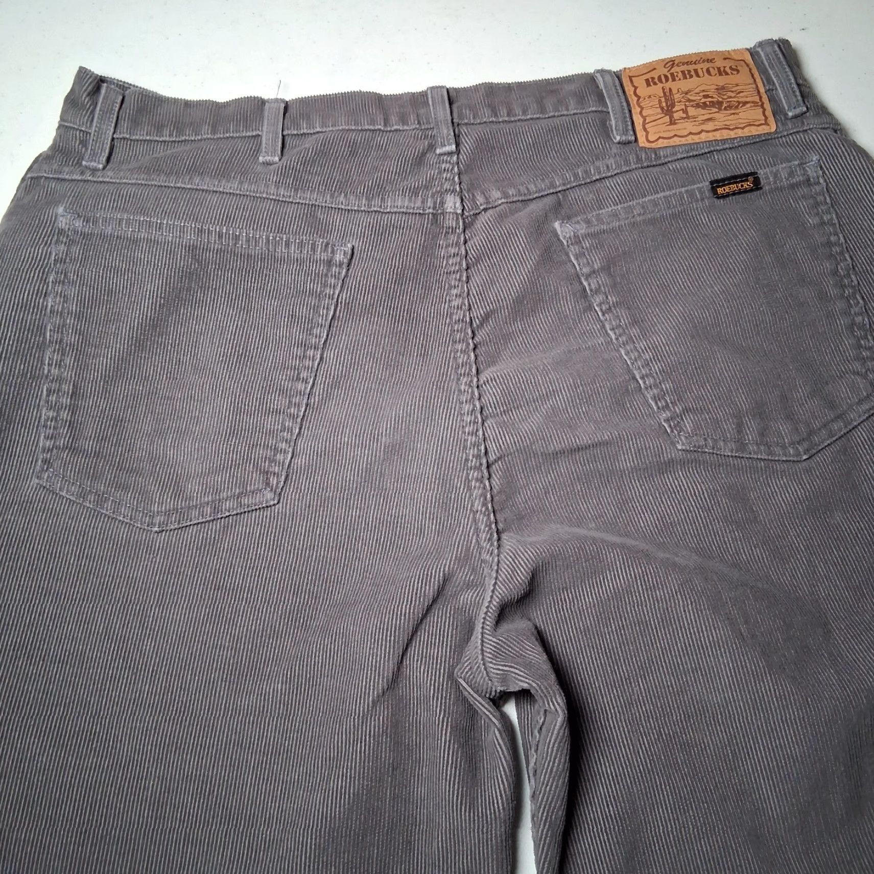 Vintage VINTAGE Roebucks Corduroys Pants Men 36x29.5 Gray Corduroys Classic 5-Pocket Roebuck & Co. Mens Regular Straight Read Size US 36 / EU 52 - 3 Thumbnail
