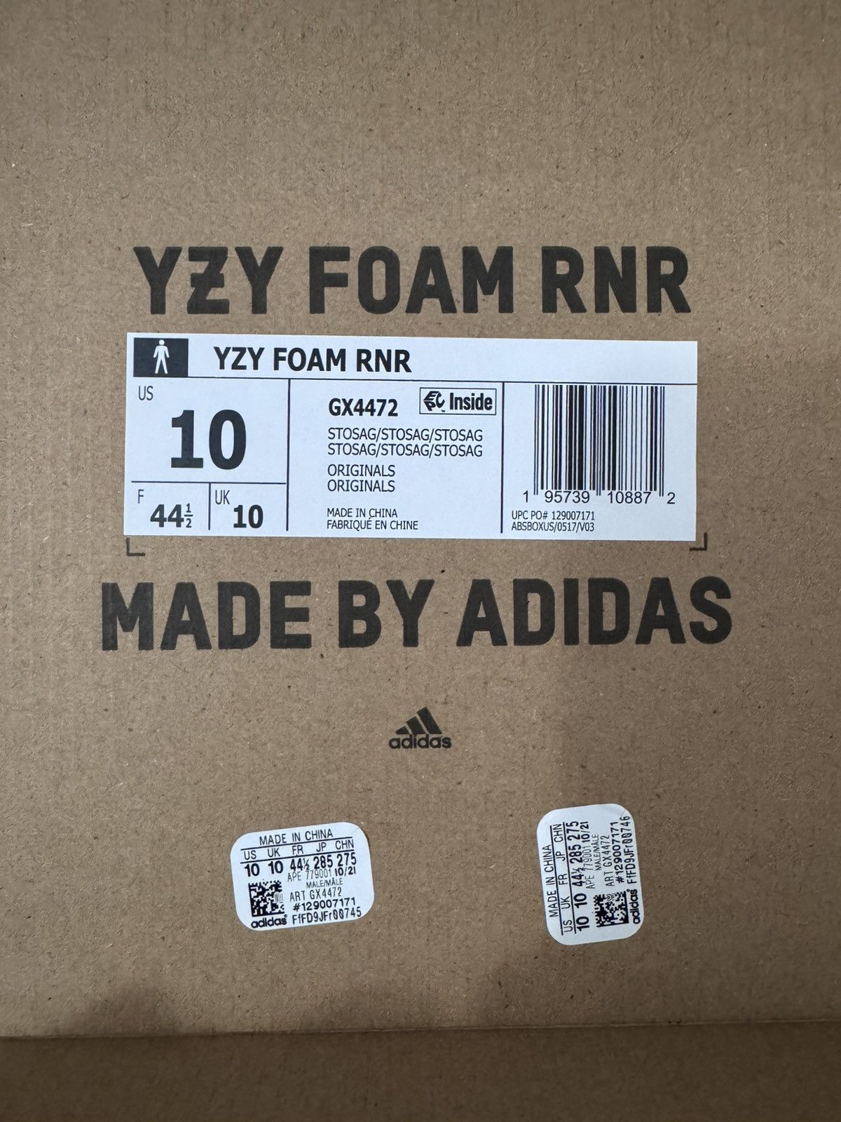 Adidas Adidas Yeezy Foam RNNR Stone Sage Size US 10 / EU 43 - 19 Thumbnail