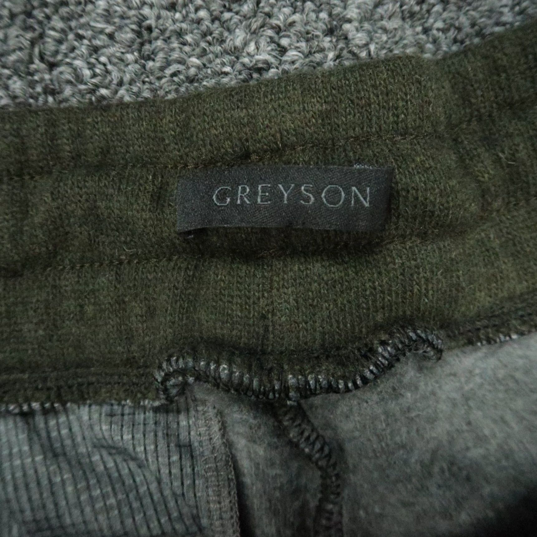 Vintage Greyson Pants Men M Green Sequoia Wool Blend Joggers Training Zip Pockets Slim Athletic 29in Inseam Size US 31 - 3 Thumbnail