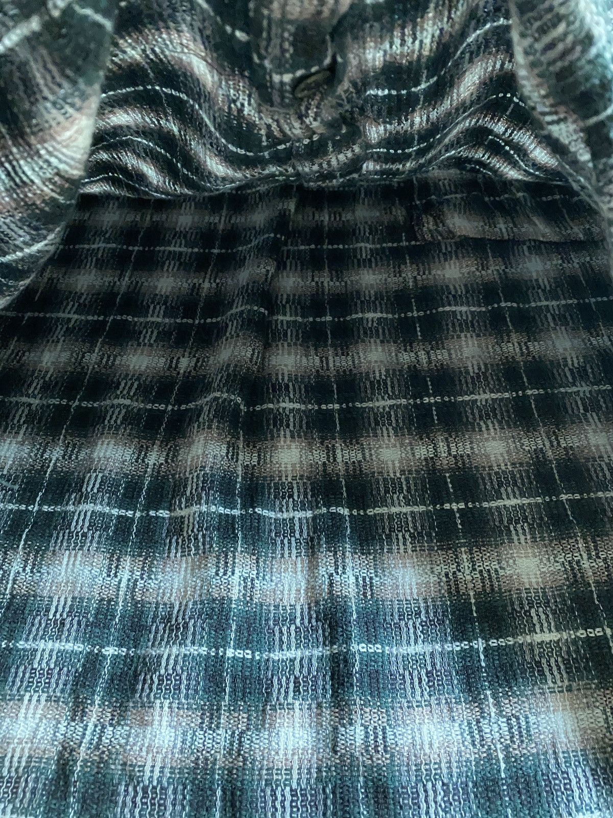 Vintage Vintage 90’s CZ Basics Standing Collar Woven Plaid Button Up Size US L / EU 52-54 / 3 - 10 Thumbnail