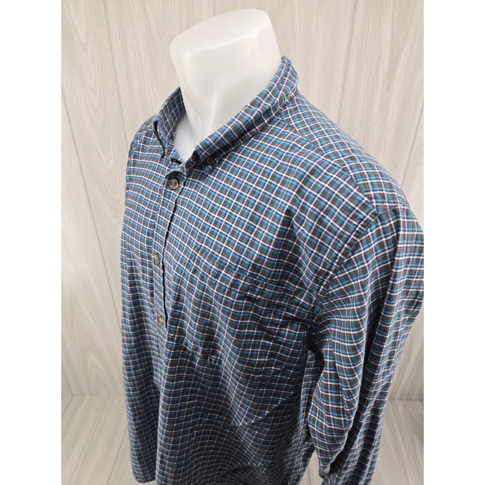 Mountain Khakis Mountain Khakis Shirt Mens 2XL Blue Plaid Button-Up Shirt Long Sleeve Crew Neck Collar Down Classic Outdoor Size US XXL / EU 58 / 5 - 4 Thumbnail