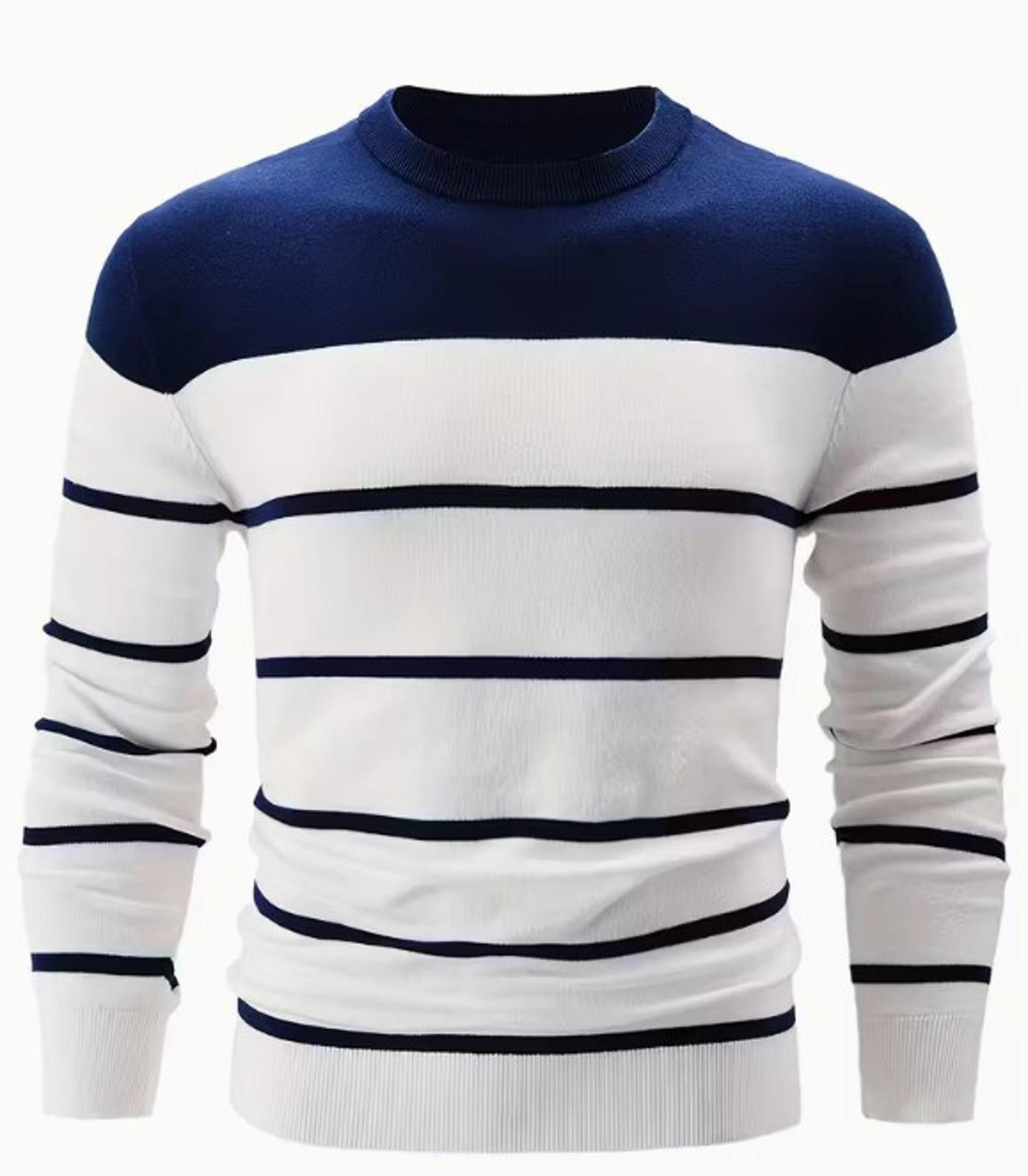 Other Men's 2XL Blue Striped Crew Neck Sweater Size US XXL / EU 58 / 5 - 1 Thumbnail