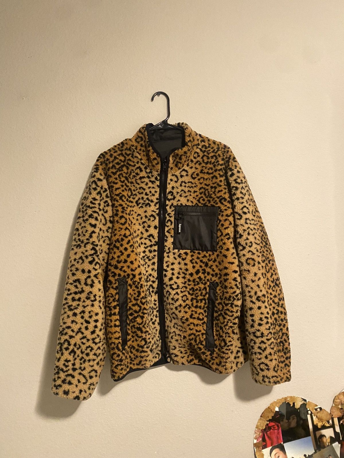 Supreme supreme reversible leopard sherpa jacket | Grailed