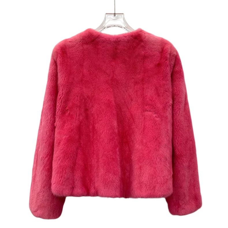 Dior Dior Rose-red mink long-sleeved fur jacket Size XS / US 0-2 / IT 36-38 - 2 Thumbnail