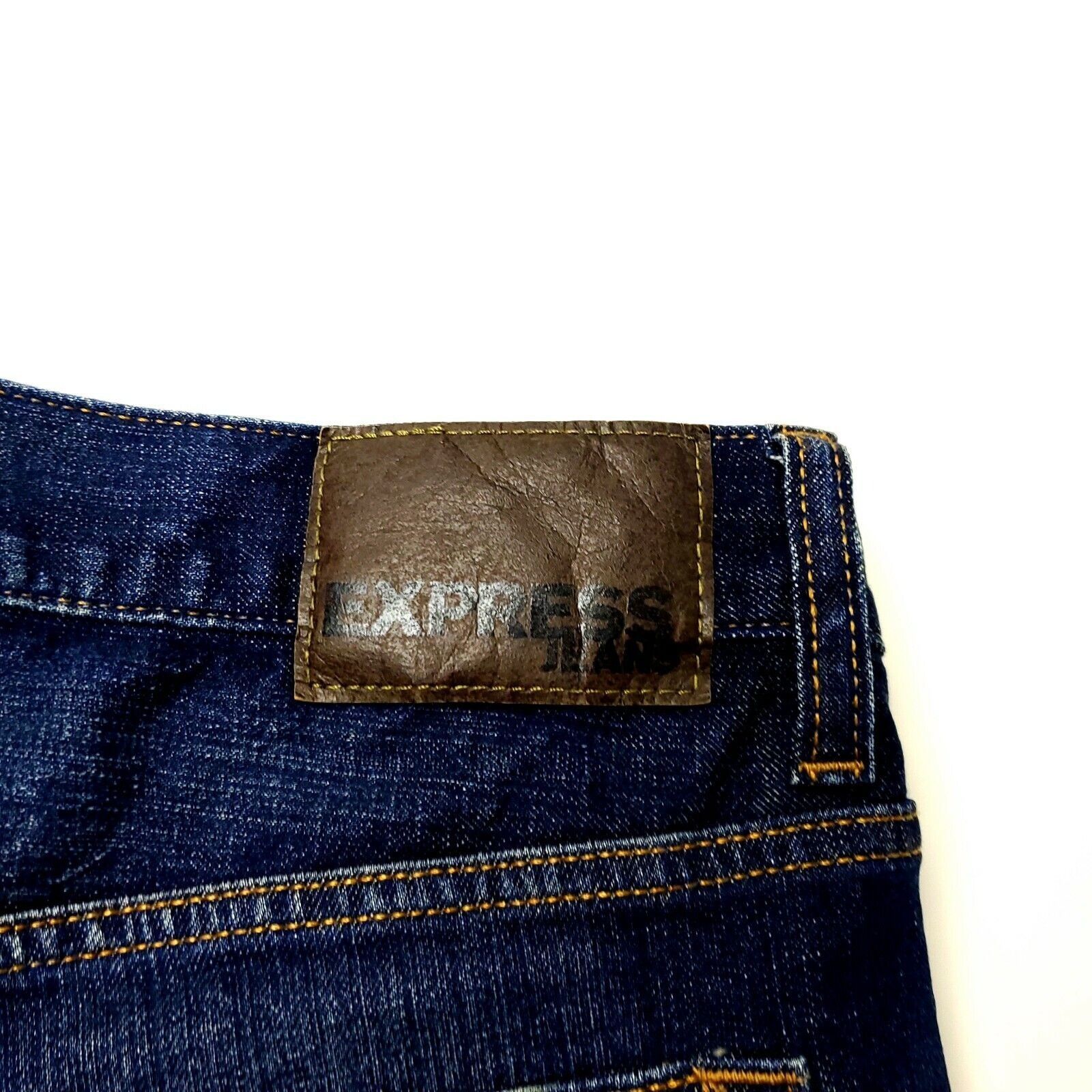 Express Express Blake Loose Fit Denim Jeans 37/32 Dark Blue Straight Size US 37 - 6 Thumbnail