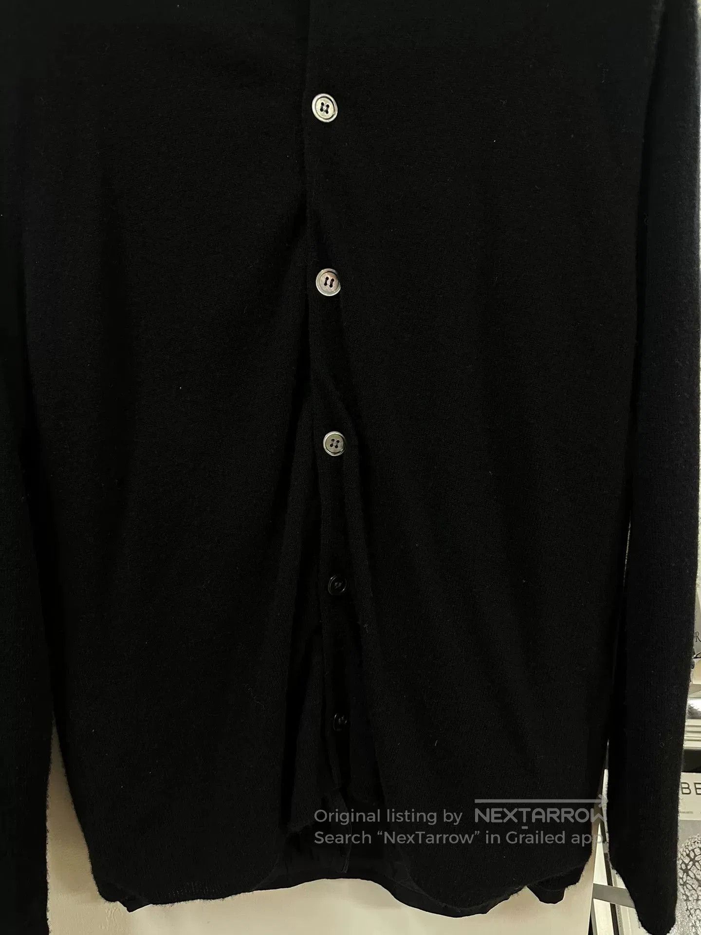 Comme des Garcons black wool cardigan with buttons. Size US L / EU 52-54 / 3 - 5 Thumbnail