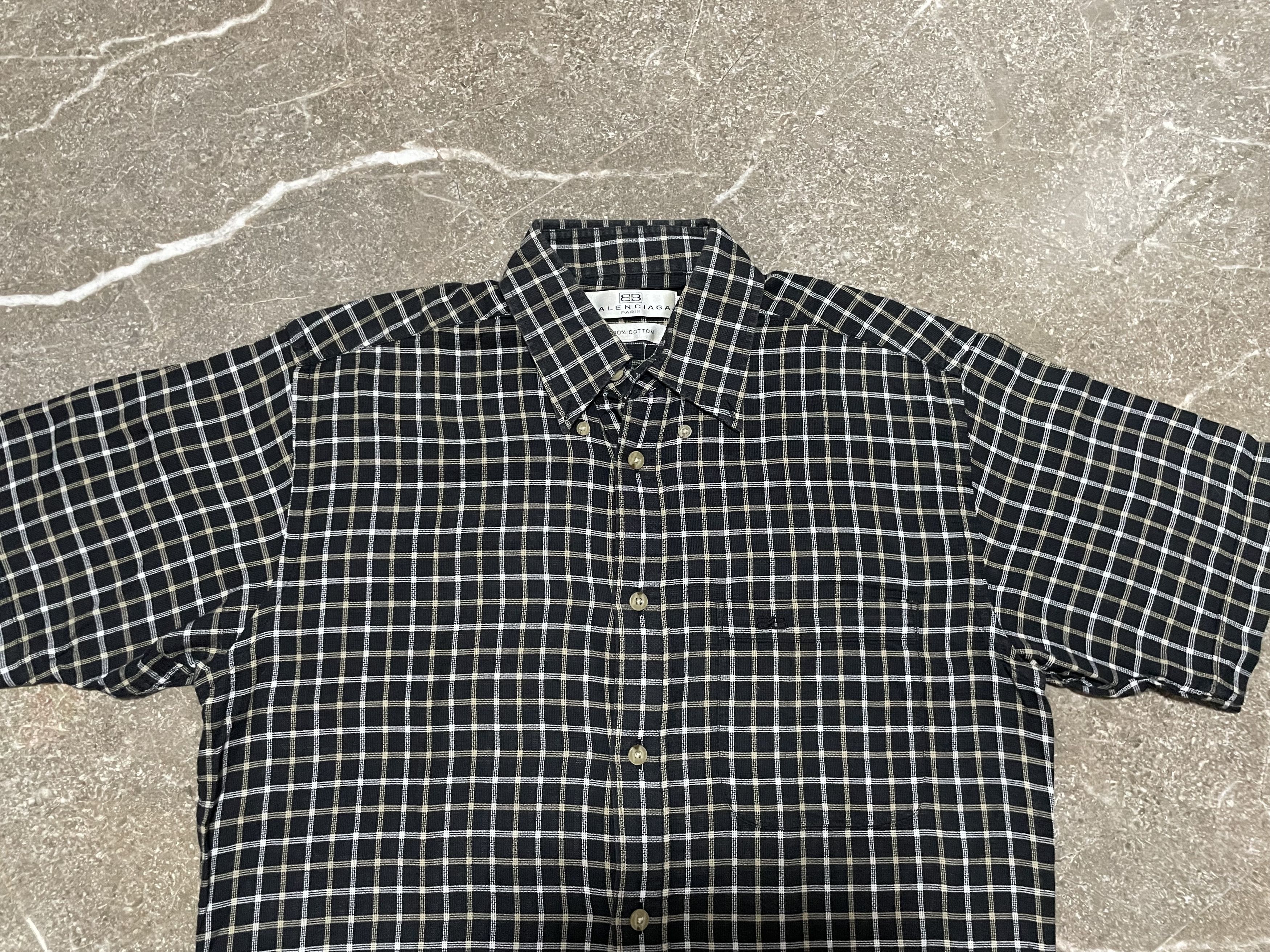 Balenciaga × Vintage Balenciaga Checked Polo - Button Ups Size US L / EU 52-54 / 3 - 2 Thumbnail
