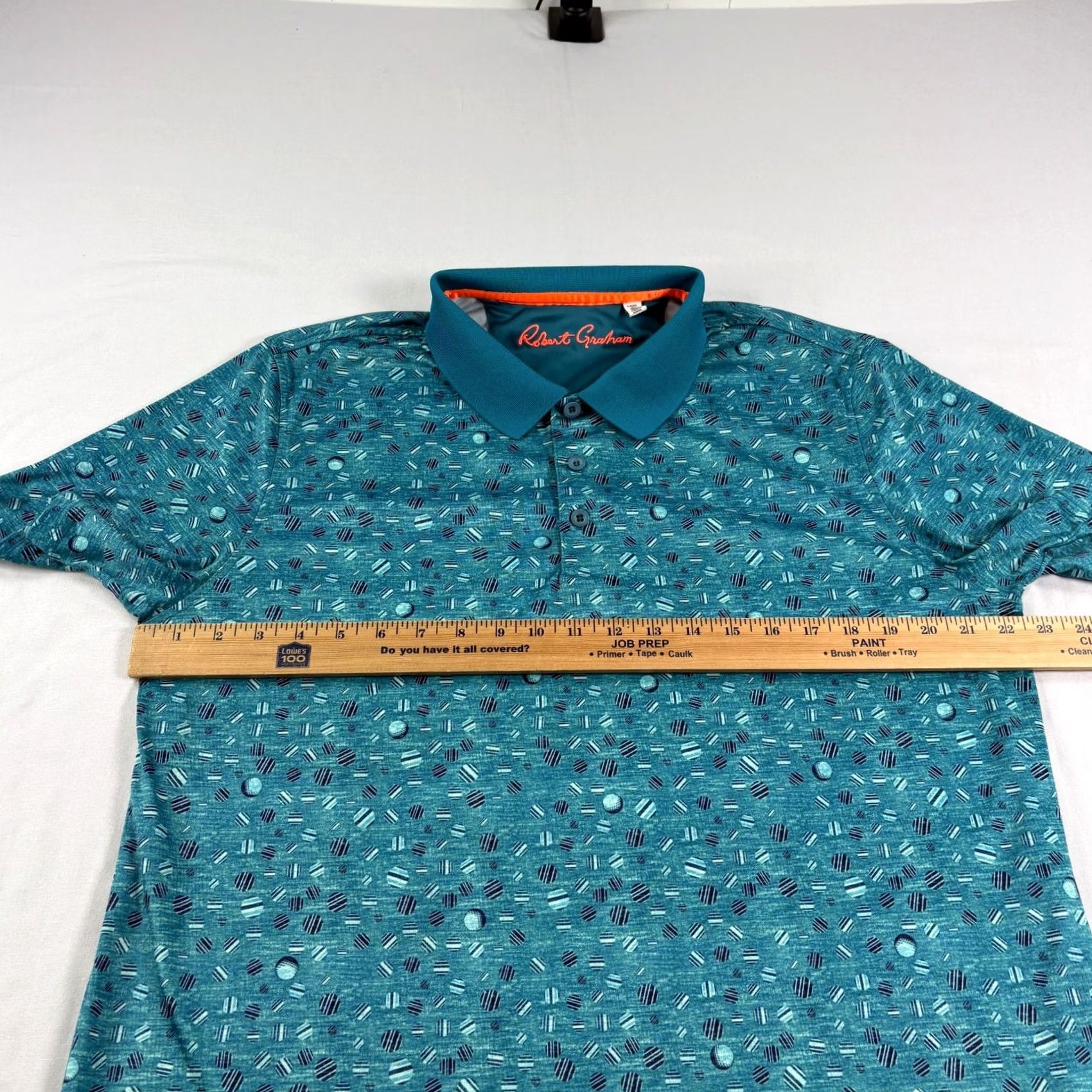 Robert Graham VINTAGE Robert Graham Shirt Mens XL Blue Golf Polo Geometric Performance Stretch Size US XL / EU 56 / 4 - 4 Thumbnail