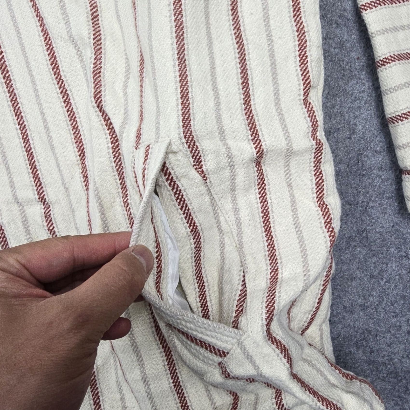Vintage Sahalie Hoodie Mens XL White Striped Knit Cotton Baja Pullover Pockets Casual Size US XL / EU 56 / 4 - 4 Thumbnail