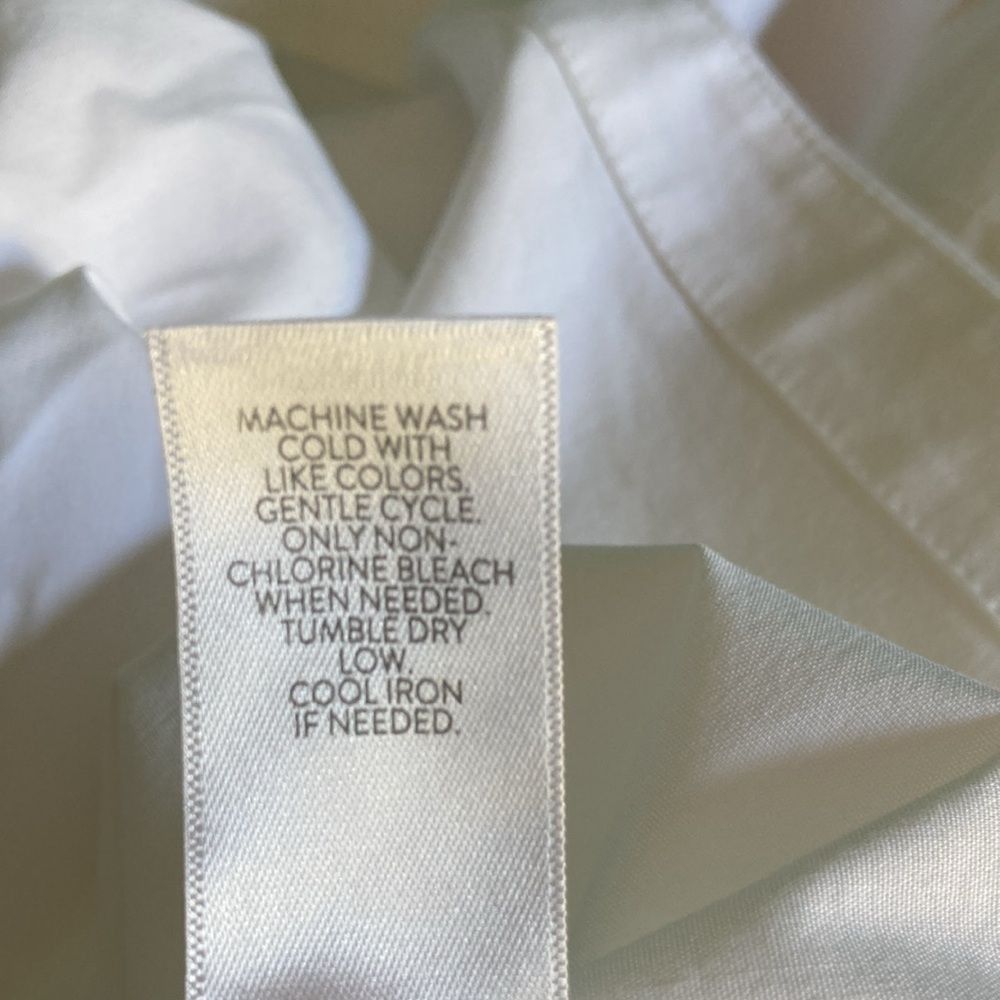 Eileen Fisher J. Jill XL Petite White Cotton Tunic Shirt XLP Size XL / US 12-14 / IT 48-50 - 8 Thumbnail