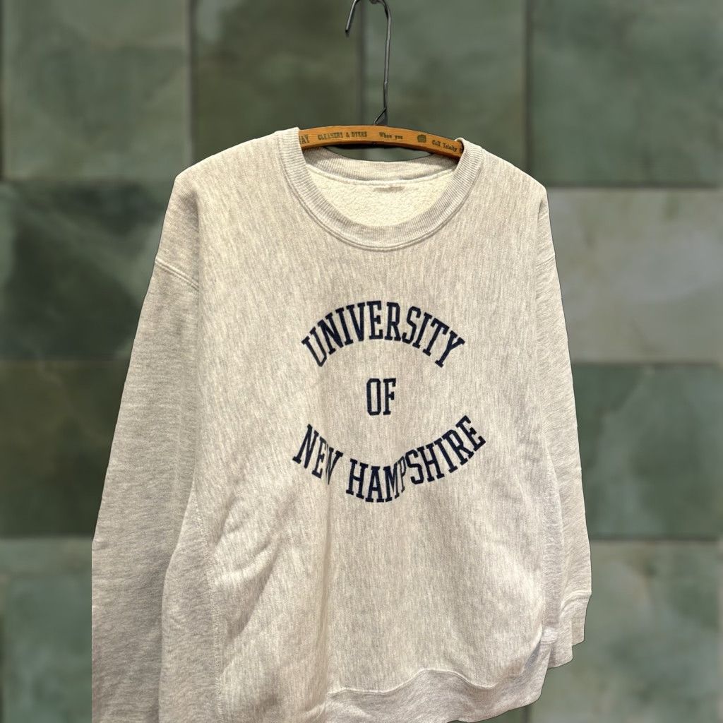 Vintage VINTAGE University Sweatshirt L Gray Reversible 80s Pullover Men Size US L / EU 52-54 / 3 - 1 Thumbnail
