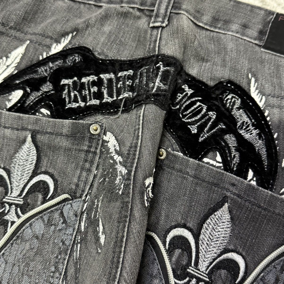 Japanese Brand Japanese Brand Red Ape Embroidery Gothic Wings Flare Jeans Size US 30 / EU 46 - 6 Thumbnail