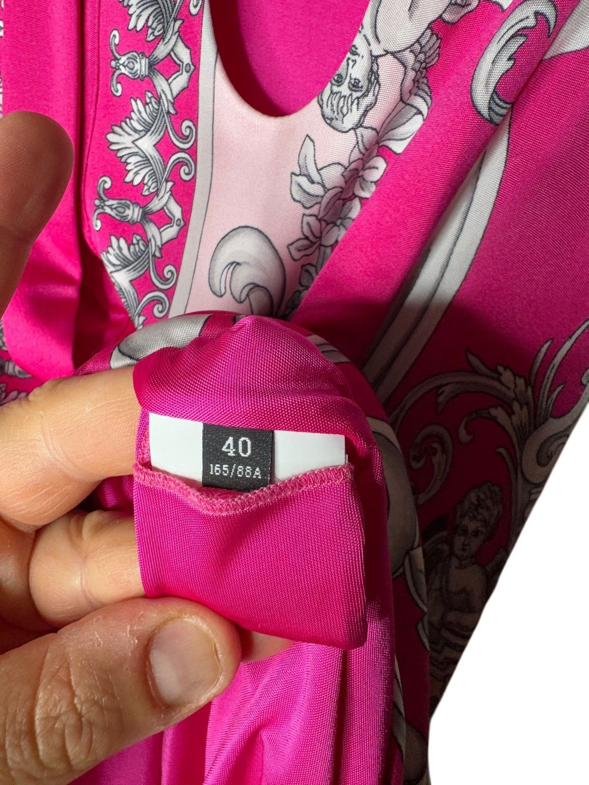 Versace Versace Baroque Pink Viscose Shirt Dress Size S / US 4 / IT 40 - 10 Thumbnail