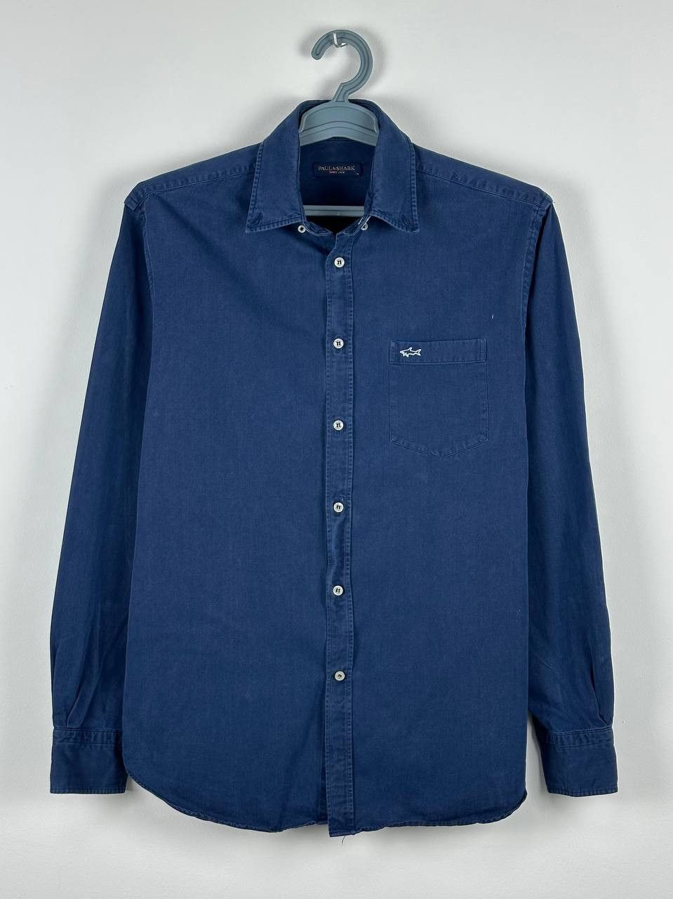Designer × Paul & Shark Paul & Shark Yachting Indigo Wash Clear Fit Shirt Luxury Size US M / EU 48-50 / 2 - 2 Thumbnail