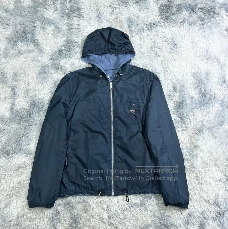 Prada Prada Men's Blue Hooded Jacket. Size US XL / EU 56 / 4 - 1 Thumbnail