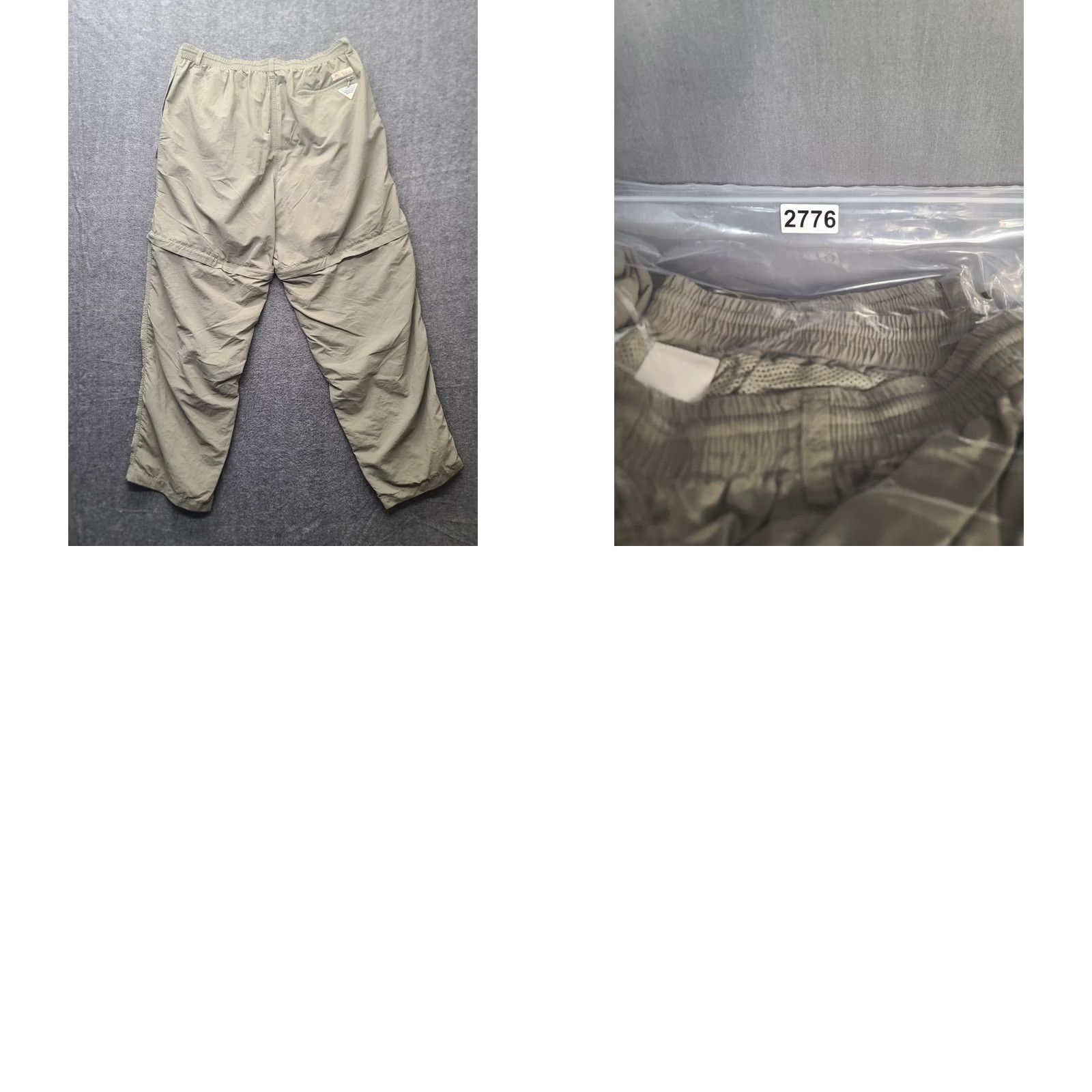 Vintage Columbia PFG Cargo Pants Mens XL Regular Beige Nylon 34x32 Zip Convertible Outdoors Lightweight Moisture Wicking Pockets Size US 36 / EU 52 - 10 Thumbnail