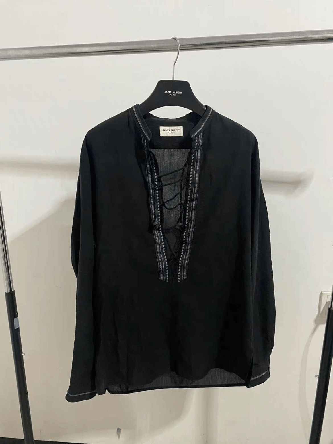 Saint Laurent Paris Sz 37 Saint Laurent Paris 19SS Stripe Shirt Size US S / EU 44-46 / 1 - 1 Thumbnail
