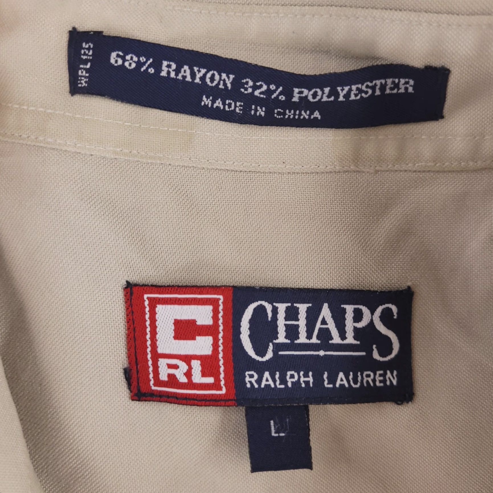 Chaps VTG Chaps Shirt Mens XL Tan Beige Rayon Blend Short Sleeve Button-Up Collared Beige - Mens Shirt XL Chaps Vintage Rayon Button Size US XL / EU 56 / 4 - 4 Thumbnail