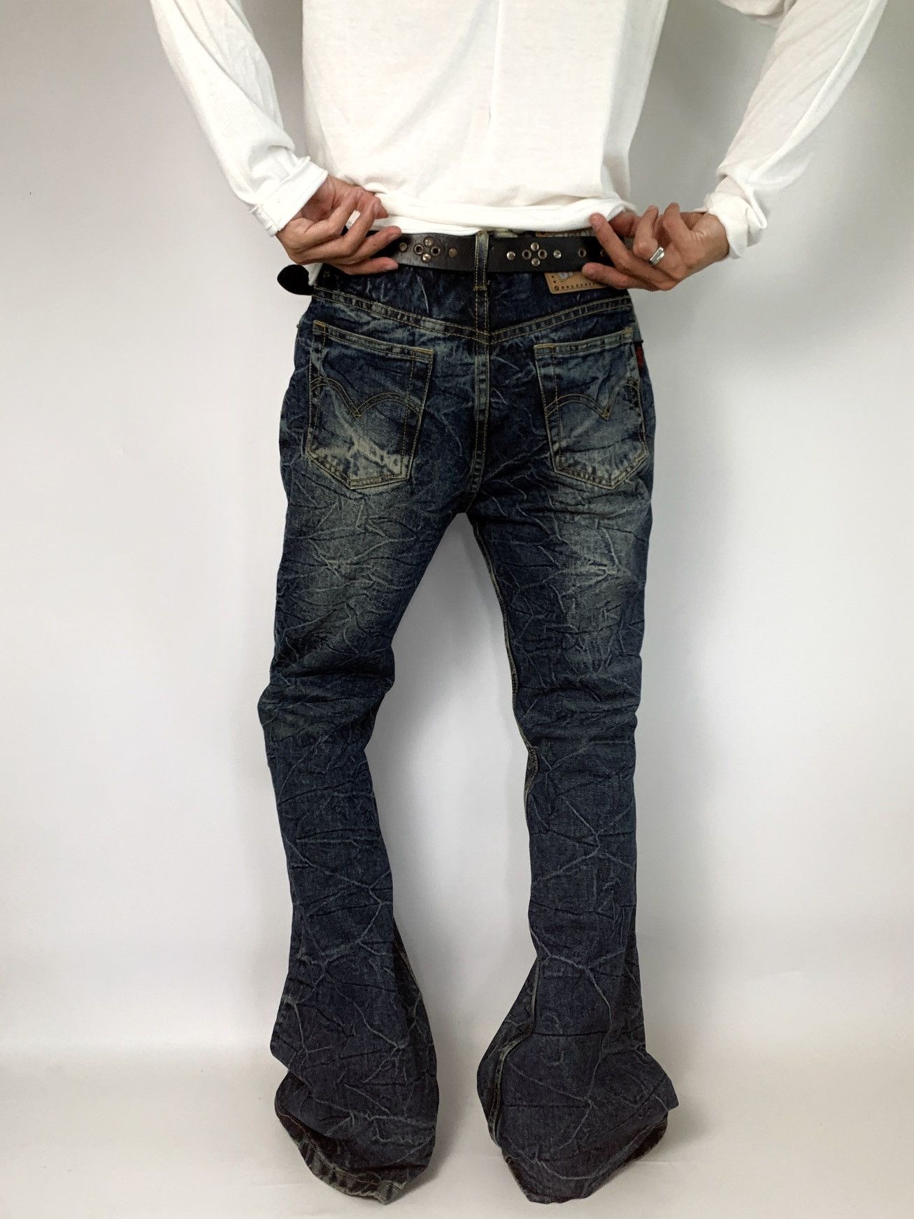 If Six Was Nine super flared mudwash batter jeans japan ifsx style lgb Size US 30 / EU 46 - 3 Thumbnail