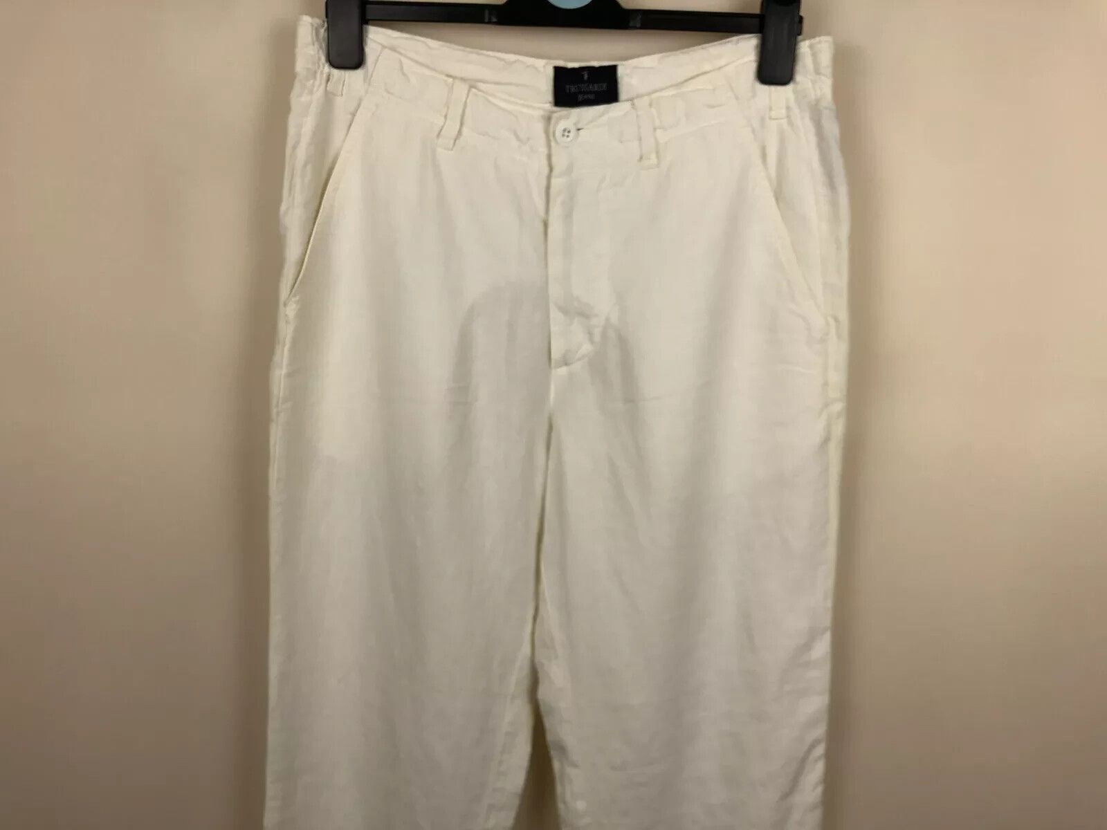 Trussardi Trussardi Jeans Beige Linen Lino Men's Casual Italy Pants Size US 30 / EU 46 - 10 Thumbnail
