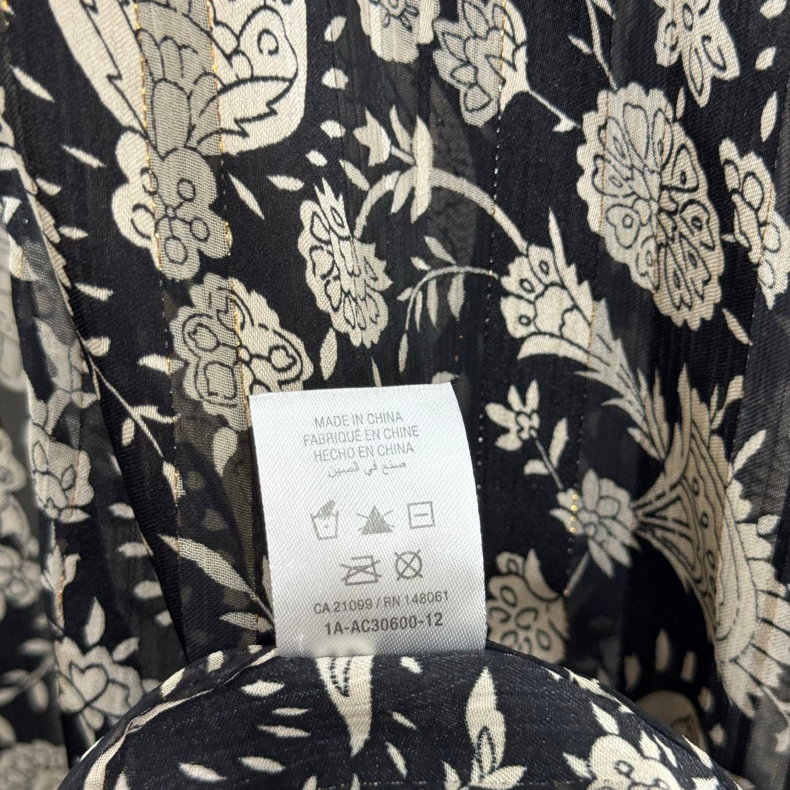 Other Ardene Black & White Cream Paisley Short Sleeve Kimono Duste Size ONE SIZE - 4 Thumbnail