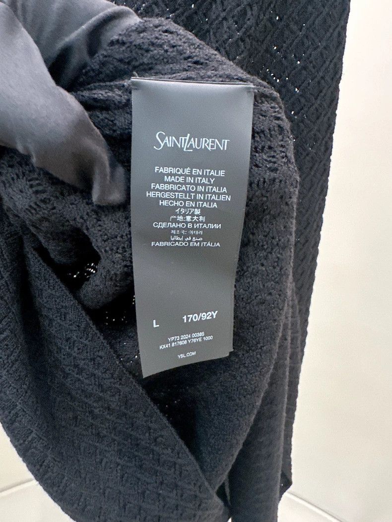 Saint Laurent Paris Saint Laurent Paris Black cut-out knit dress Size L / US 10 / IT 46 - 4 Thumbnail