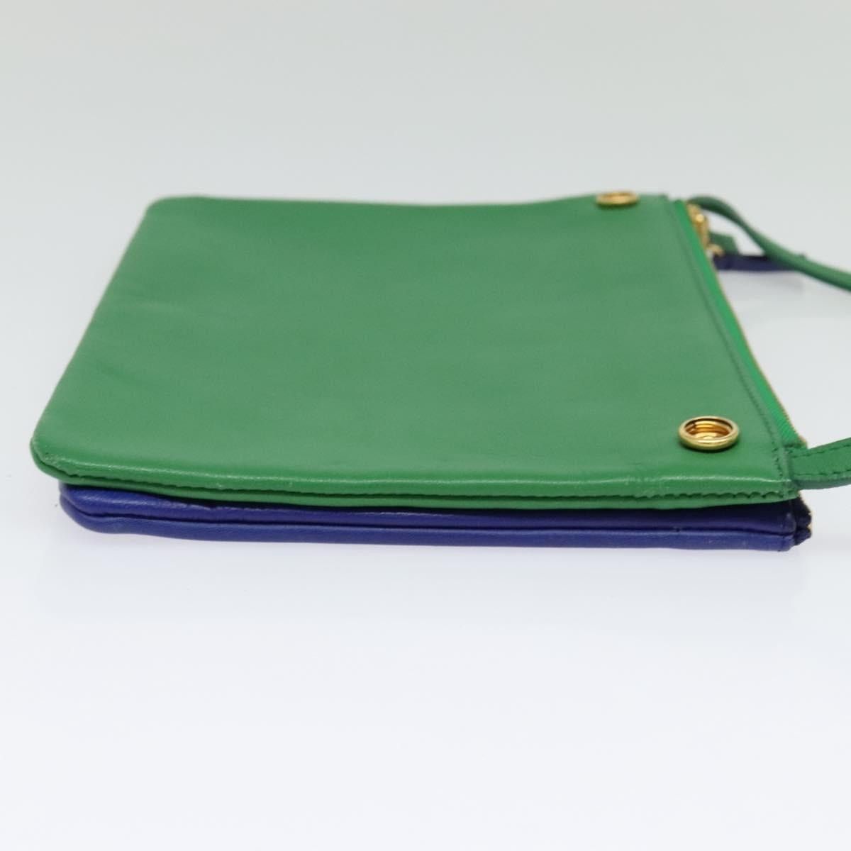 Celine CELINE Trio Shoulder Bag Leather Green Gold Size ONE SIZE - 5 Thumbnail