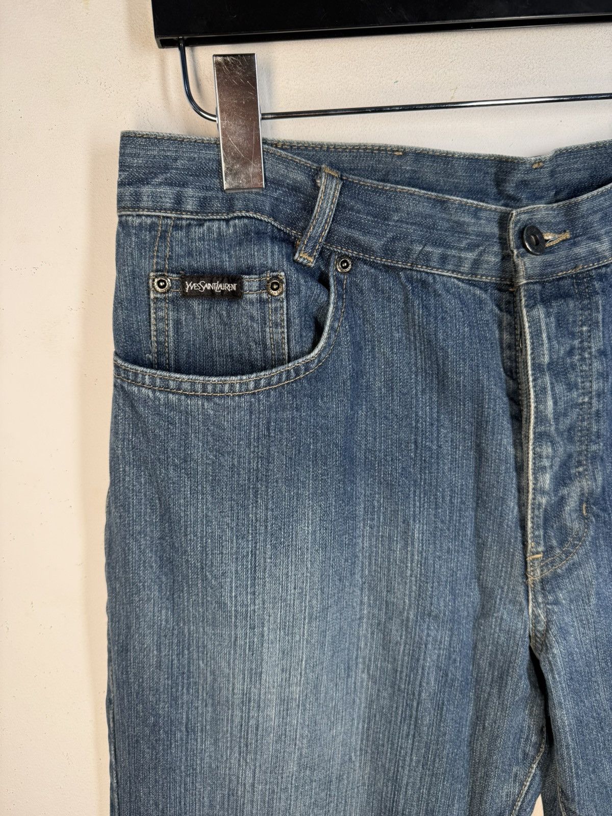 Yves Saint Laurent 34x30 YSL Jeans Denim Pants Indigo Selvedge Vintage Yves Size US 34 / EU 50 - 5 Thumbnail