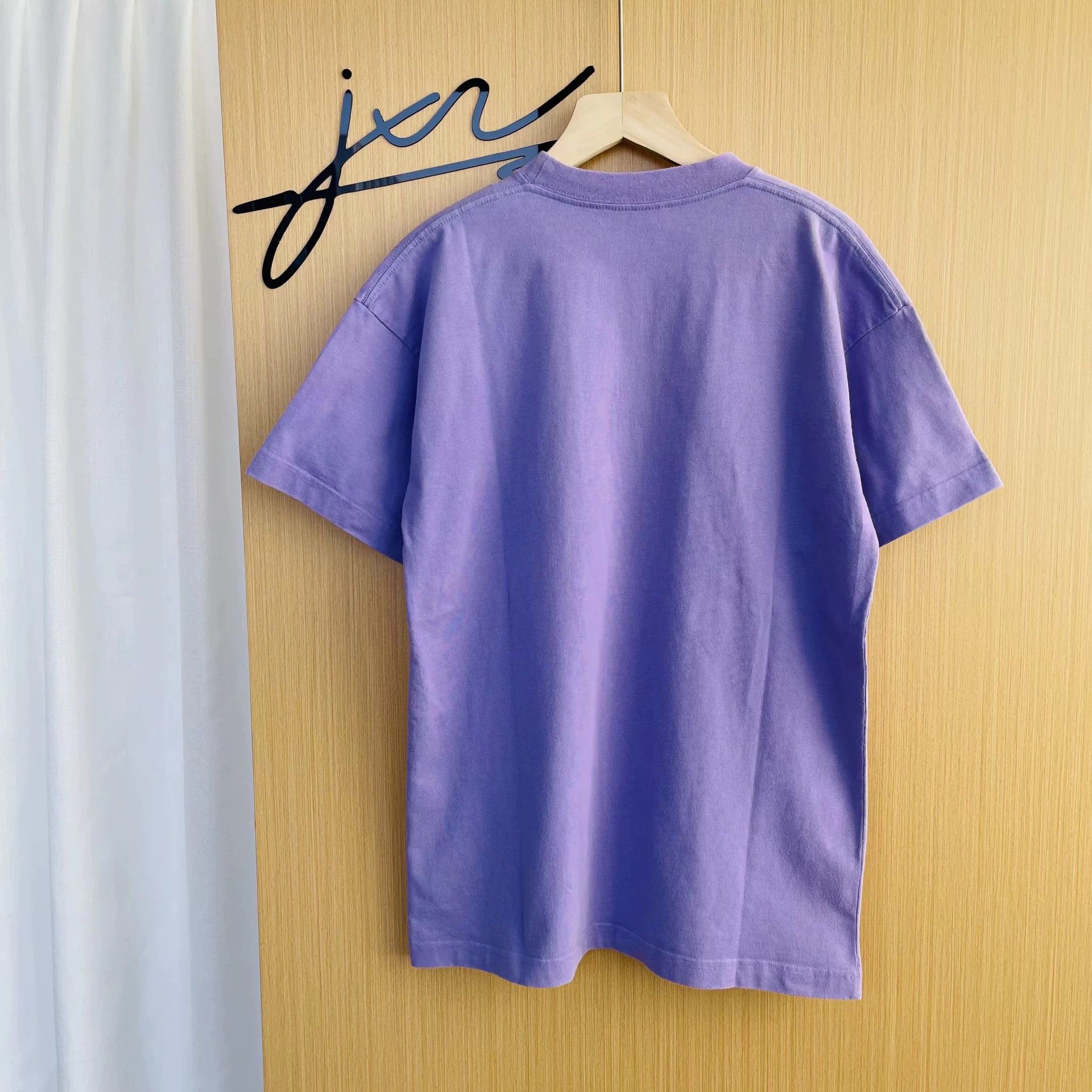 Balenciaga Balenciaga wmn purple embroidered logo short tee XS 99 new Size XS / US 0-2 / IT 36-38 - 2 Thumbnail