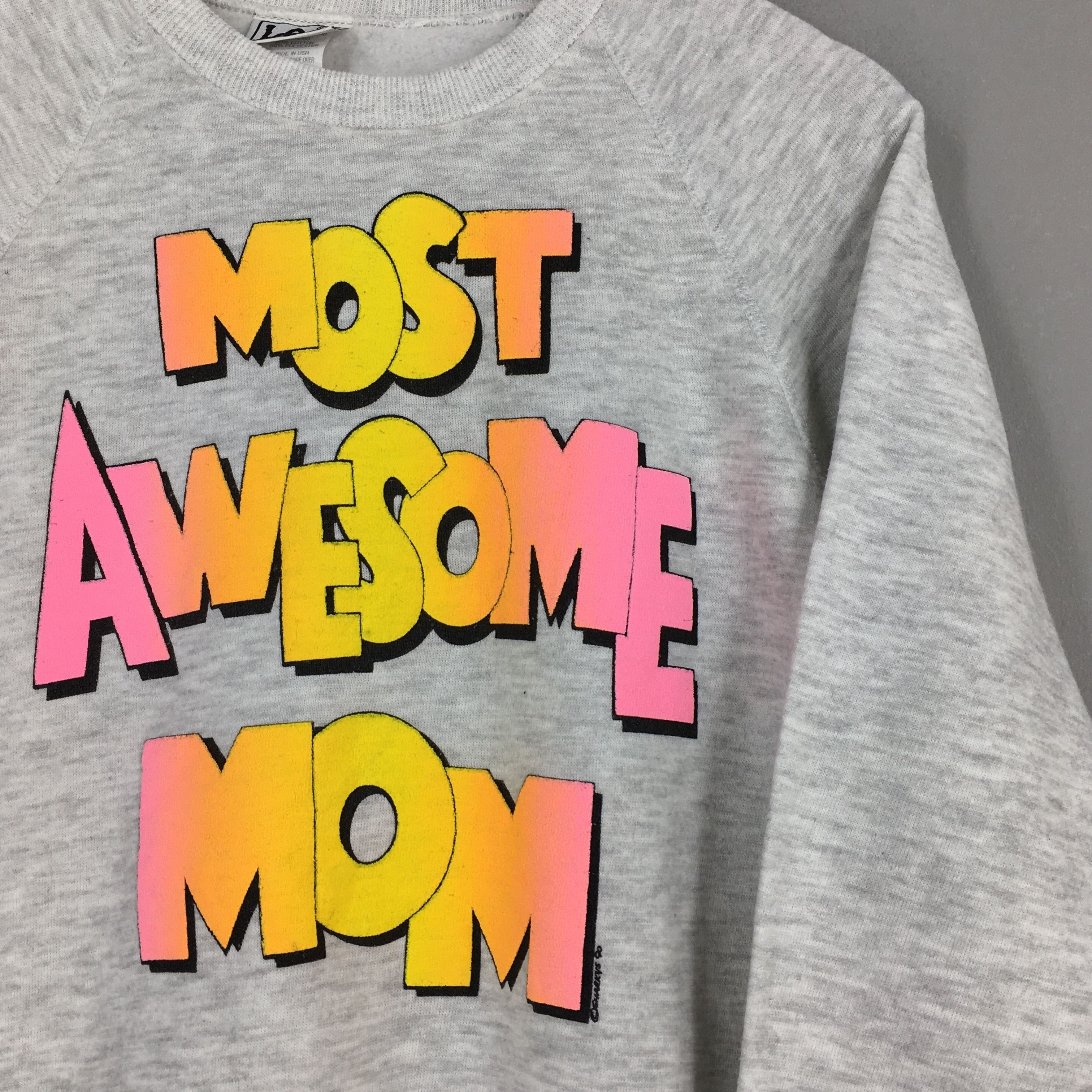 Lee Vintage Quote Most Awesome Mom Sweater XLarge Size US XL / EU 56 / 4 - 2 Thumbnail