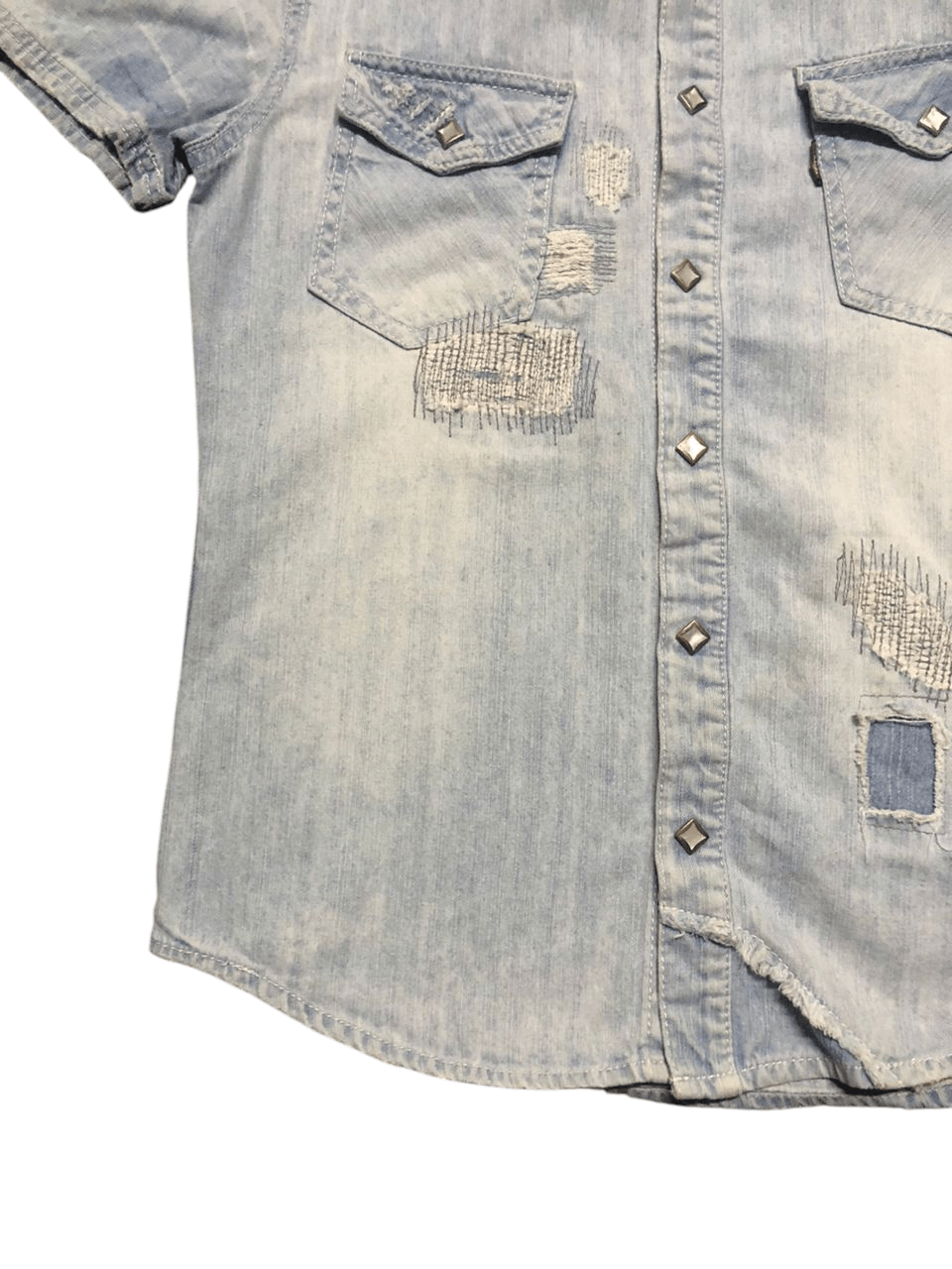 JACKROSE Jackrose Patchwork Denim Western Shirt Rare Design Size US S / EU 44-46 / 1 - 7 Thumbnail