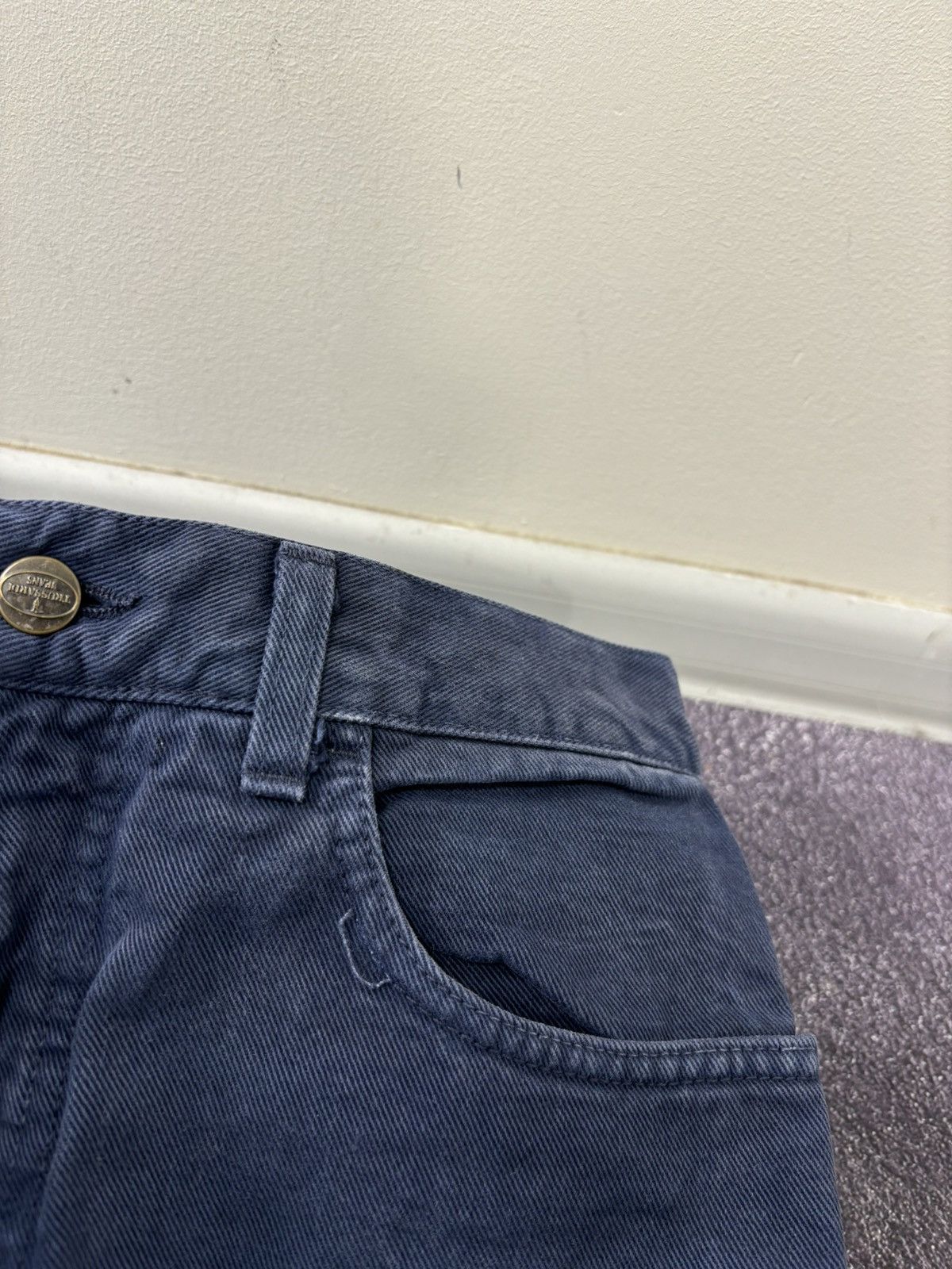 Trussardi Vintage 90s Trussardi Women’s Navy Straight Fit Denim Jeans Size 34" / US 12 / IT 48 - 9 Thumbnail