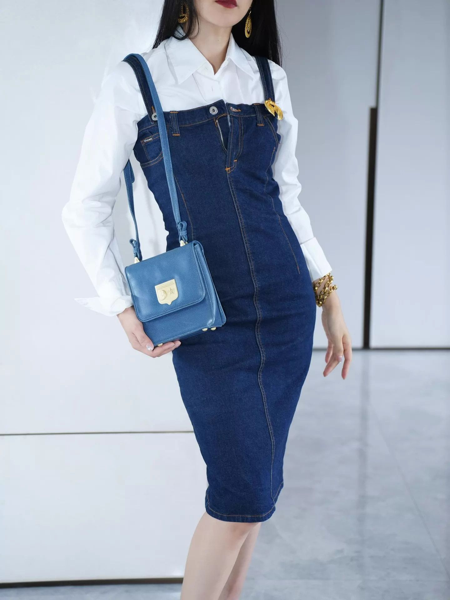 Dolce & Gabbana D&G Vintage Denim Cami Dress Women's M Size M / US 6-8 / IT 42-44 - 7 Thumbnail