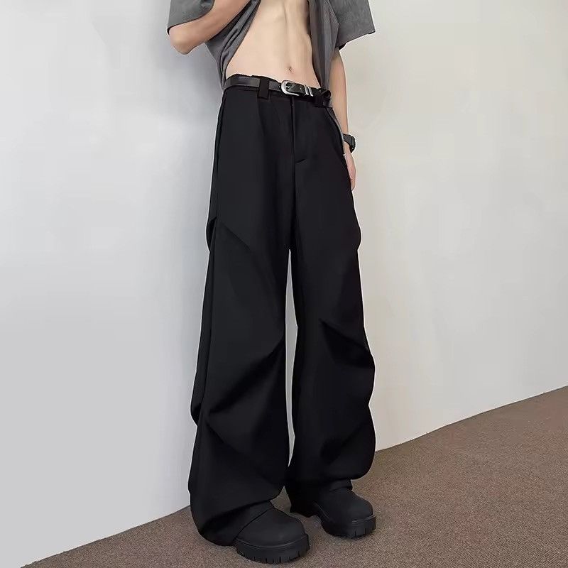 Japanese Brand Trendy Black Loose Fit Trousers - Casual Streetwear Size US 32 / EU 48 - 7 Thumbnail